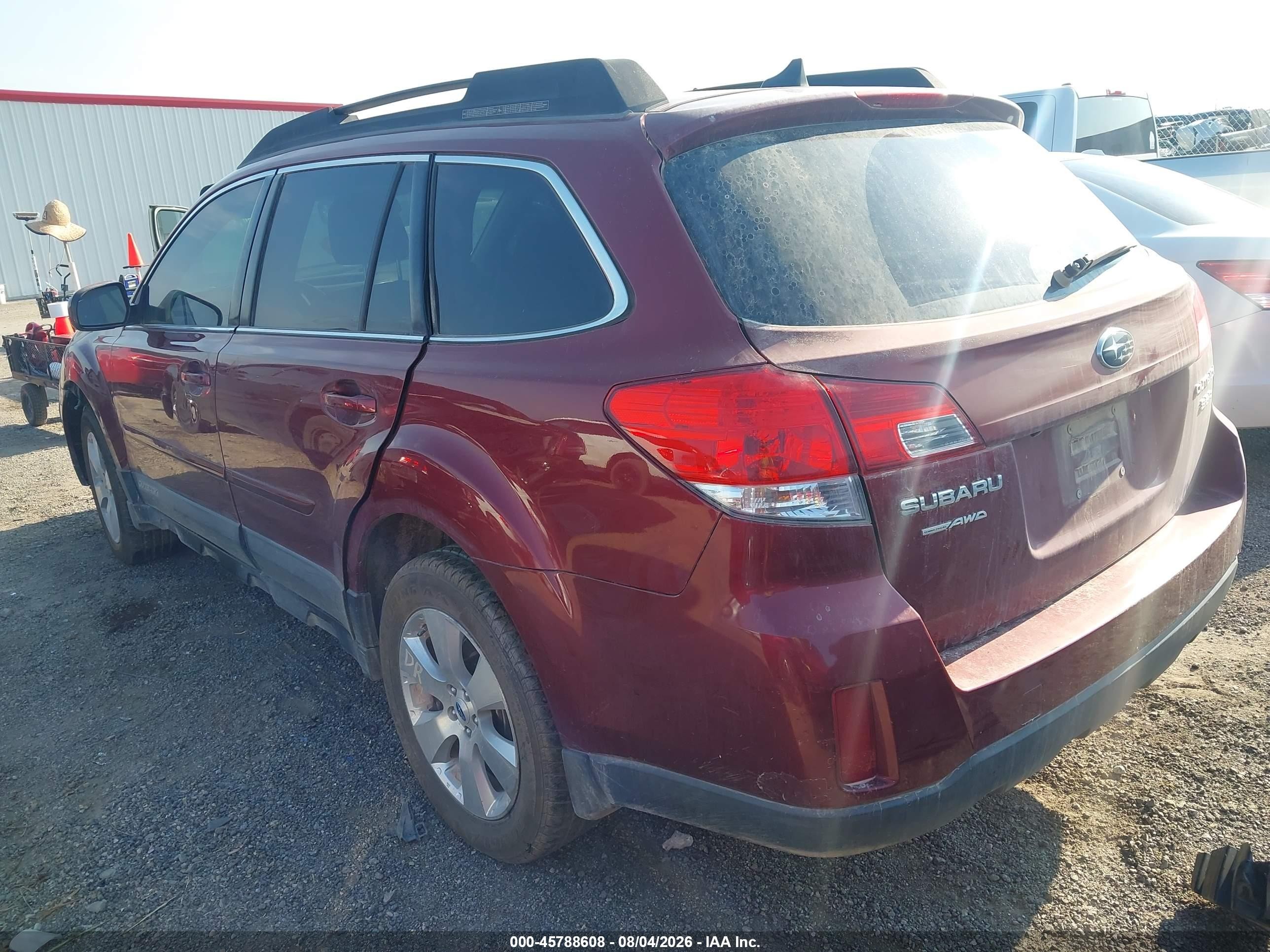 2012 Subaru Outback 3.6r Limited Maroon vin: 4S4BRDKC6C2265443