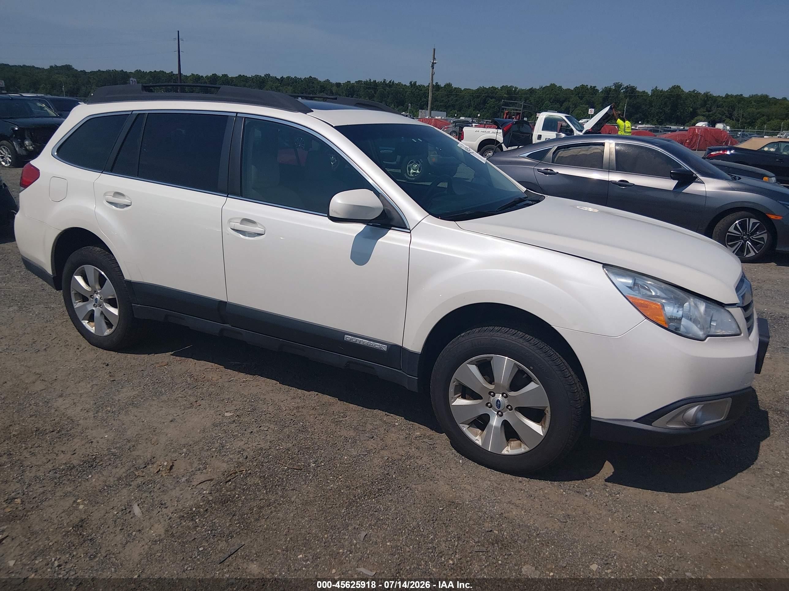 2012 Subaru Outback 3.6r Limited White vin: 4S4BRDKC7C2243547