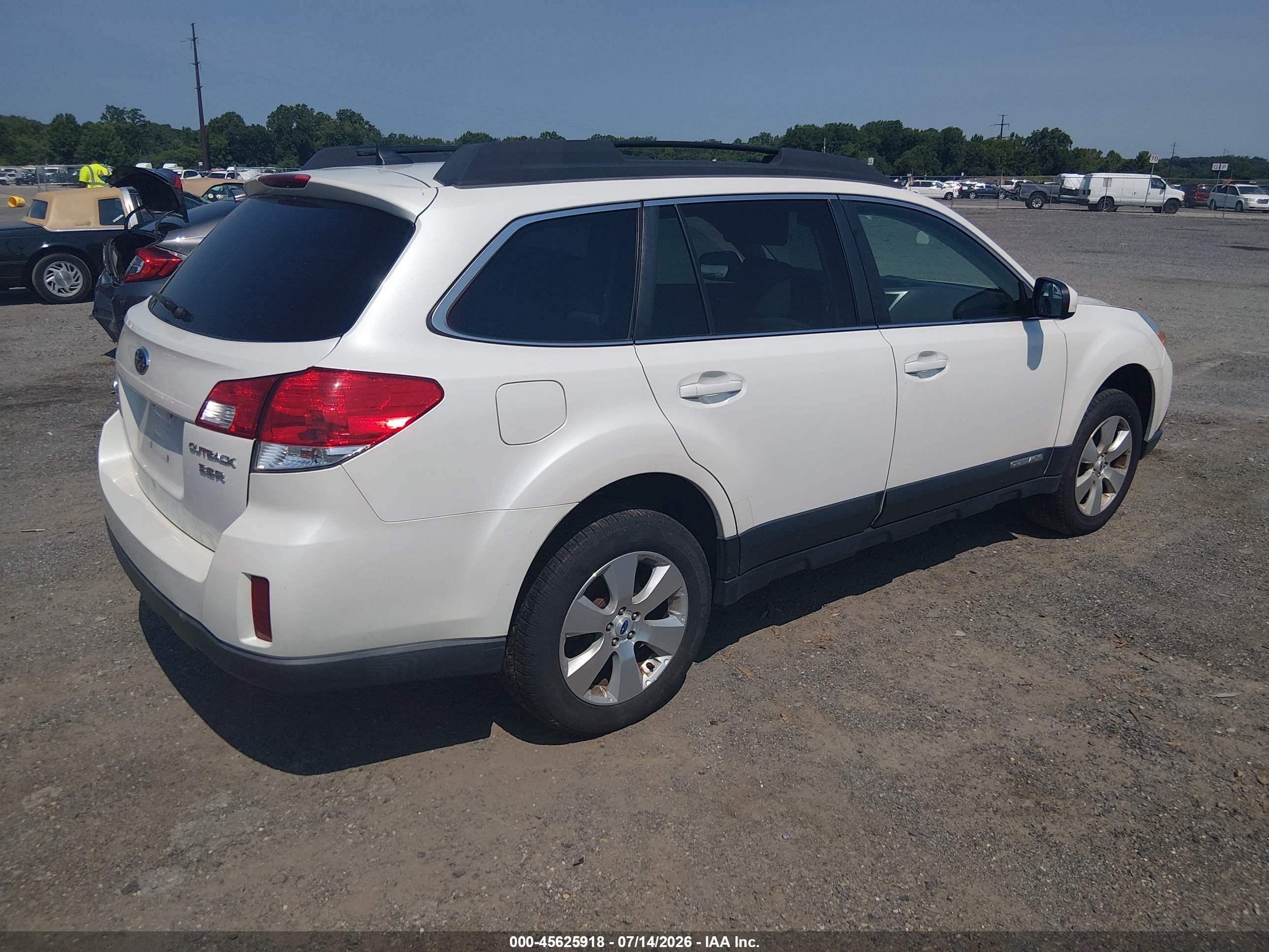 2012 Subaru Outback 3.6r Limited Белый vin: 4S4BRDKC7C2243547