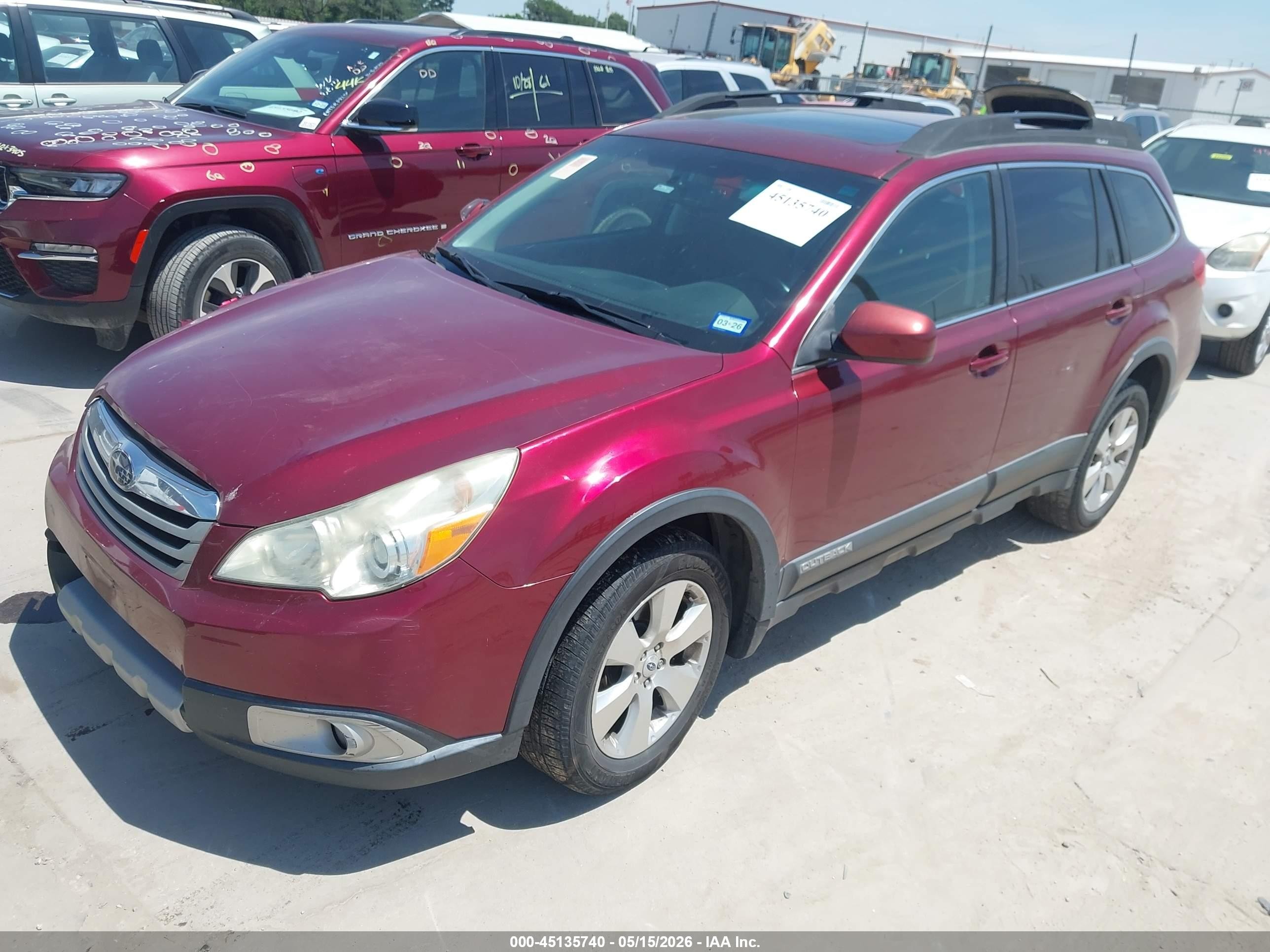 2012 Subaru Outback 3.6r Limited Burgundy vin: 4S4BRDKC9C2201171