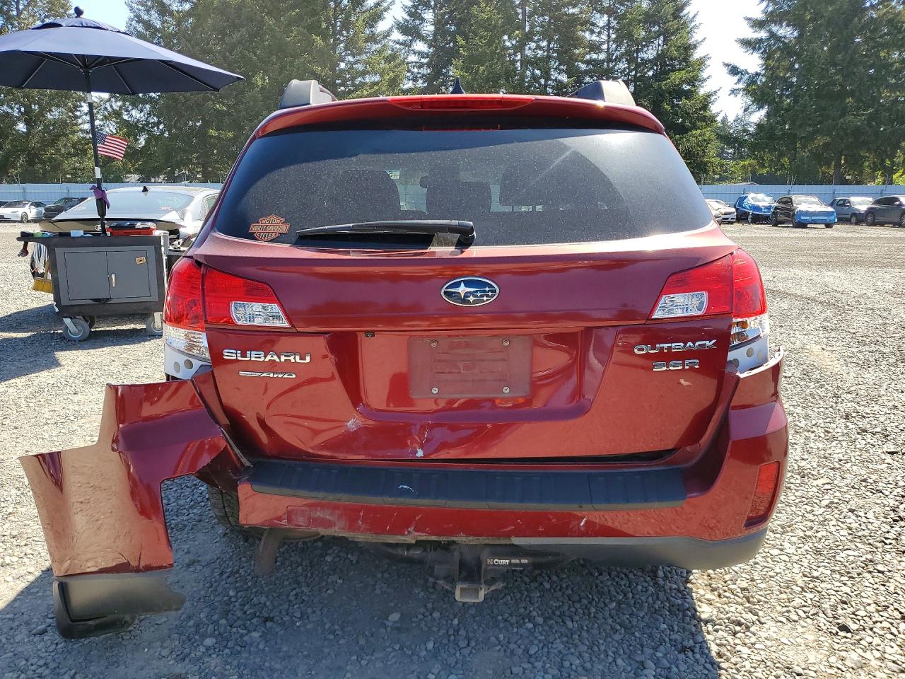 2012 Subaru Outback 3.6r Limited Red vin: 4S4BRDKC9C2247468