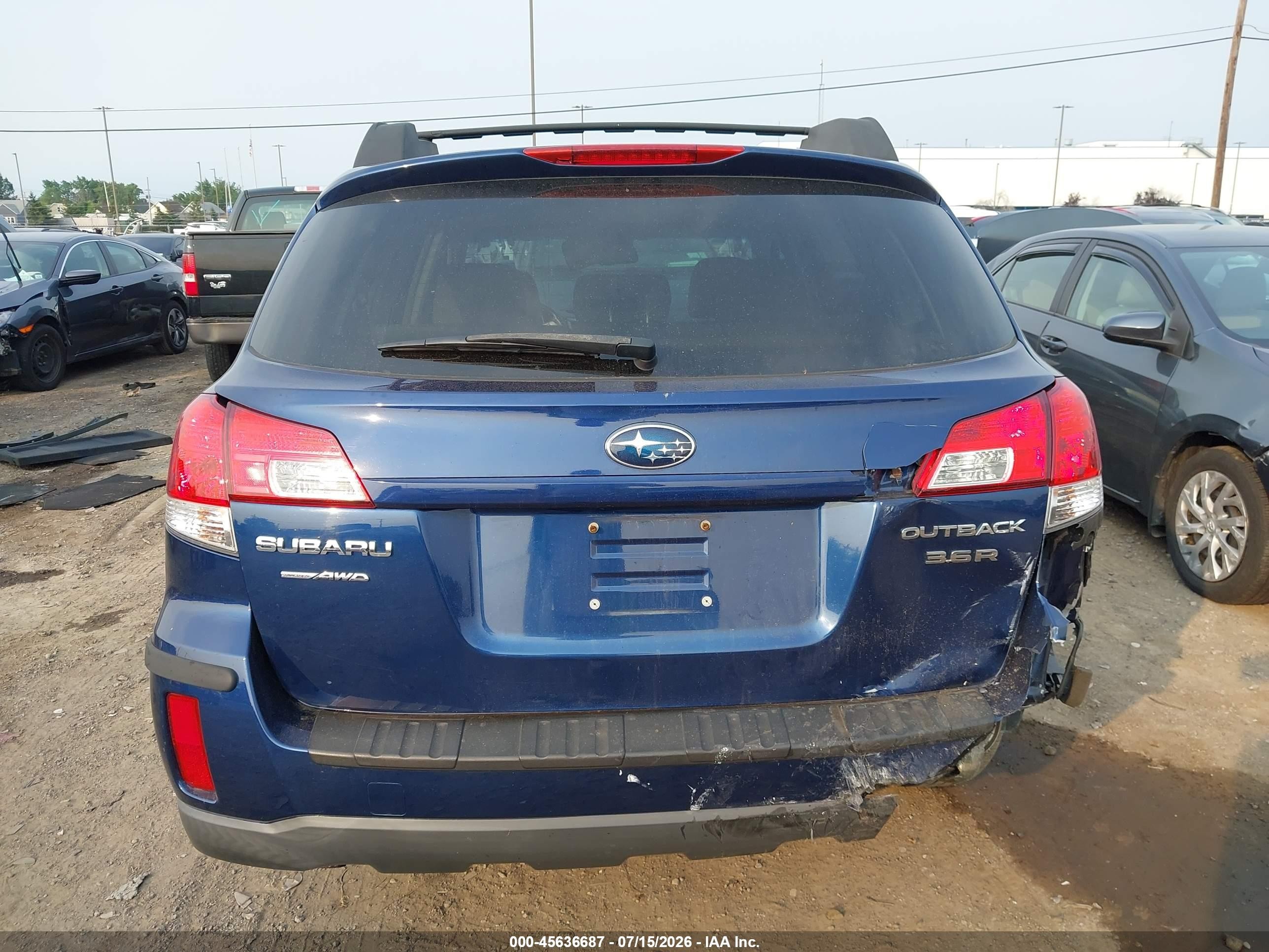 2010 Subaru Outback 3.6r Limited Dark Blue vin: 4S4BRDKCXA2379877