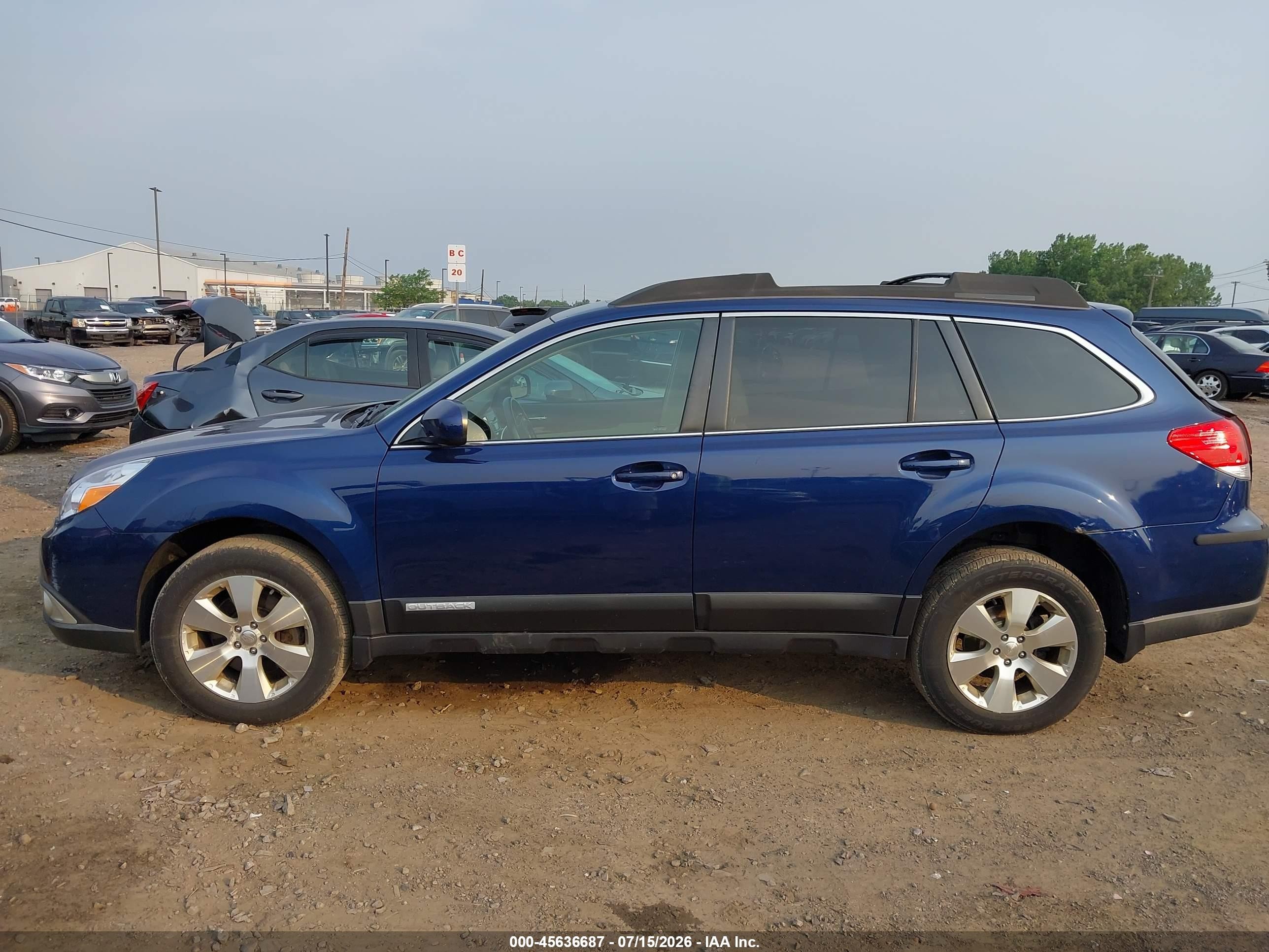 2010 Subaru Outback 3.6r Limited Dark Blue vin: 4S4BRDKCXA2379877