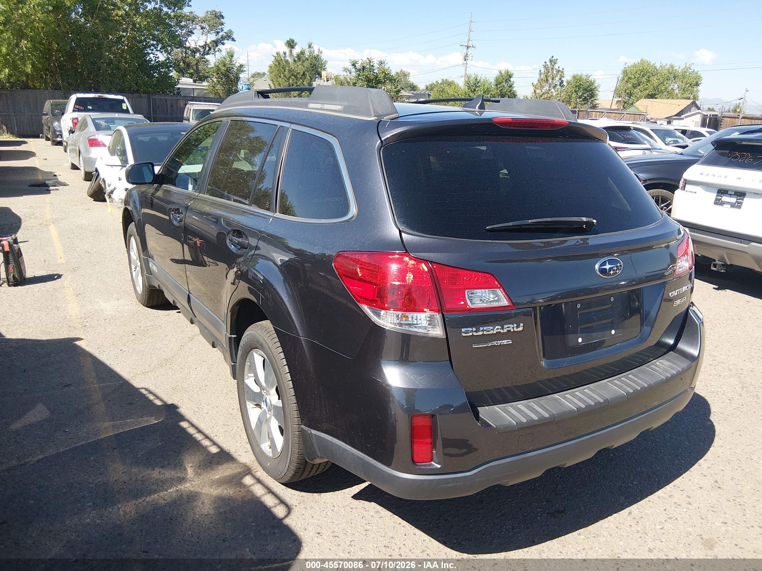 2012 Subaru Outback 3.6r Limited Black vin: 4S4BRDKCXC2244949