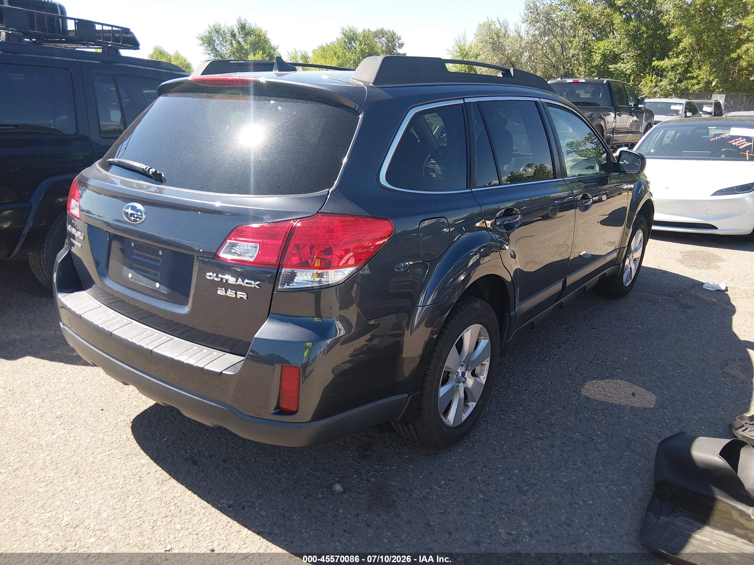 2012 Subaru Outback 3.6r Limited Black vin: 4S4BRDKCXC2244949