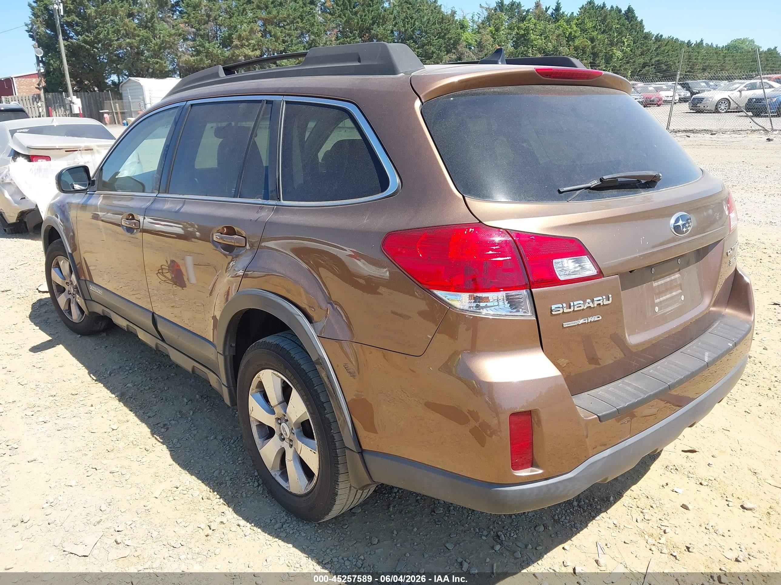 2012 Subaru Outback 3.6r Limited Brown vin: 4S4BRDKCXC2290040
