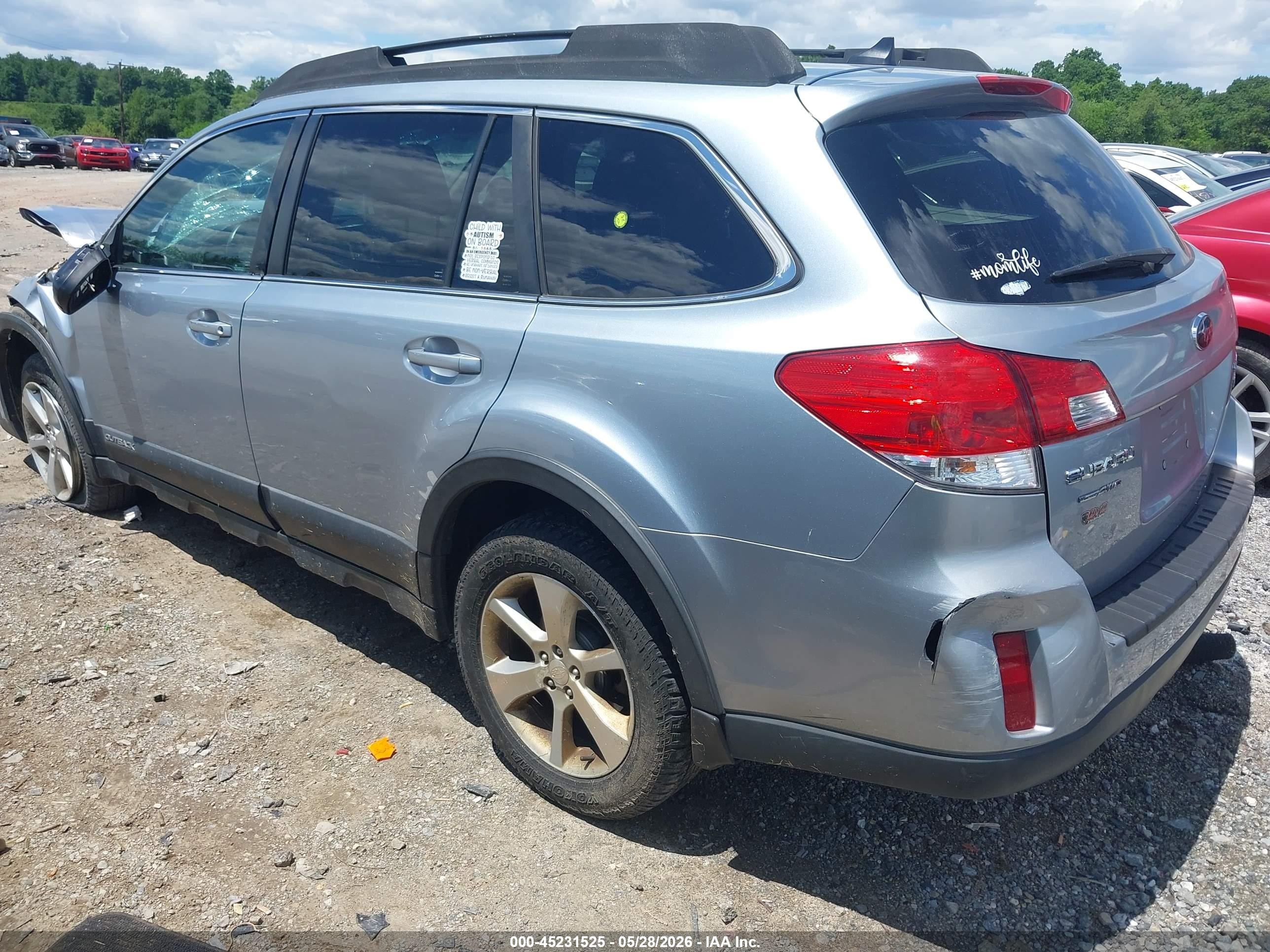 2013 Subaru Outback 3.6r Limited Gray vin: 4S4BRDKCXD2268671