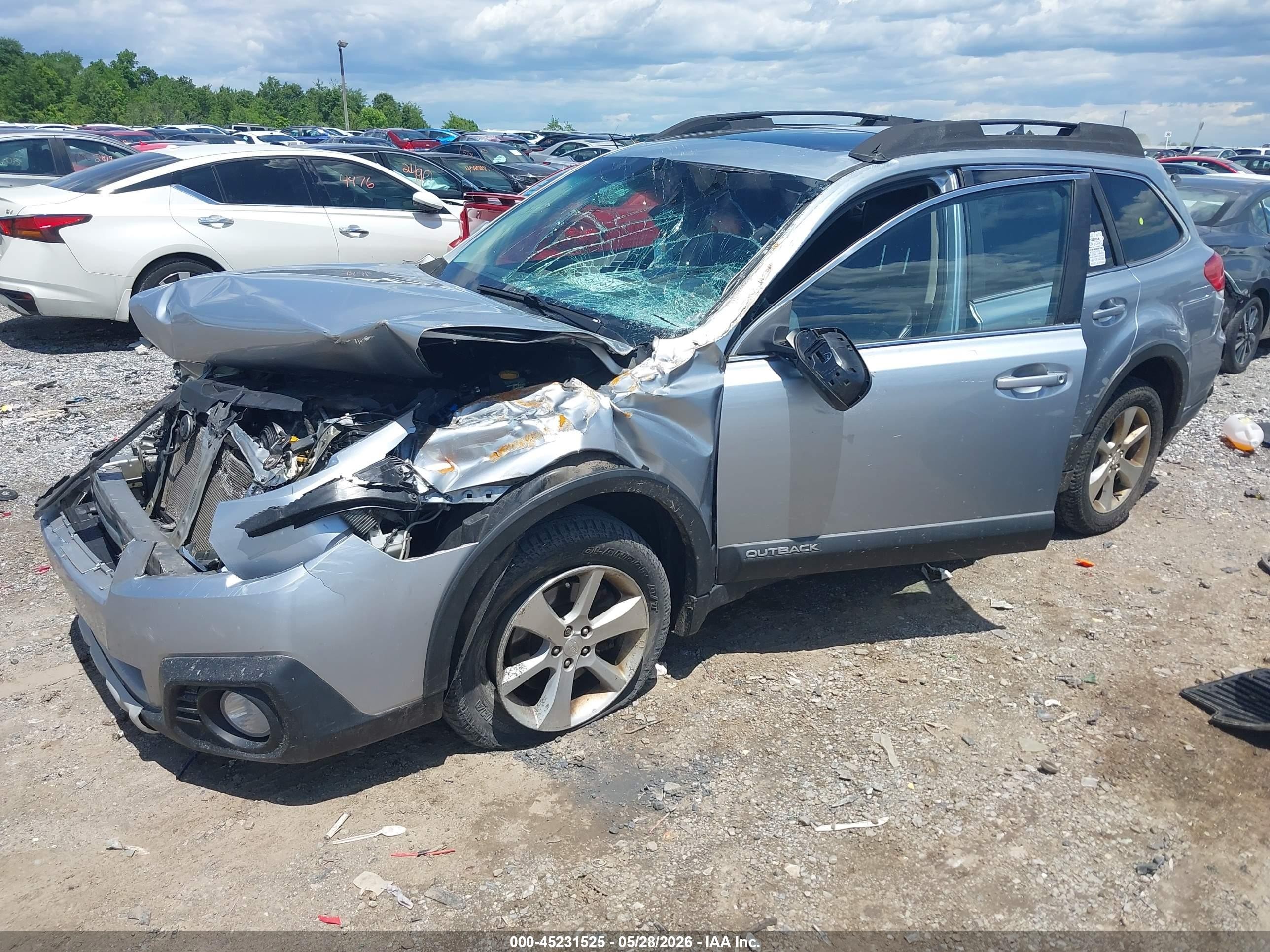 2013 Subaru Outback 3.6r Limited Gray vin: 4S4BRDKCXD2268671