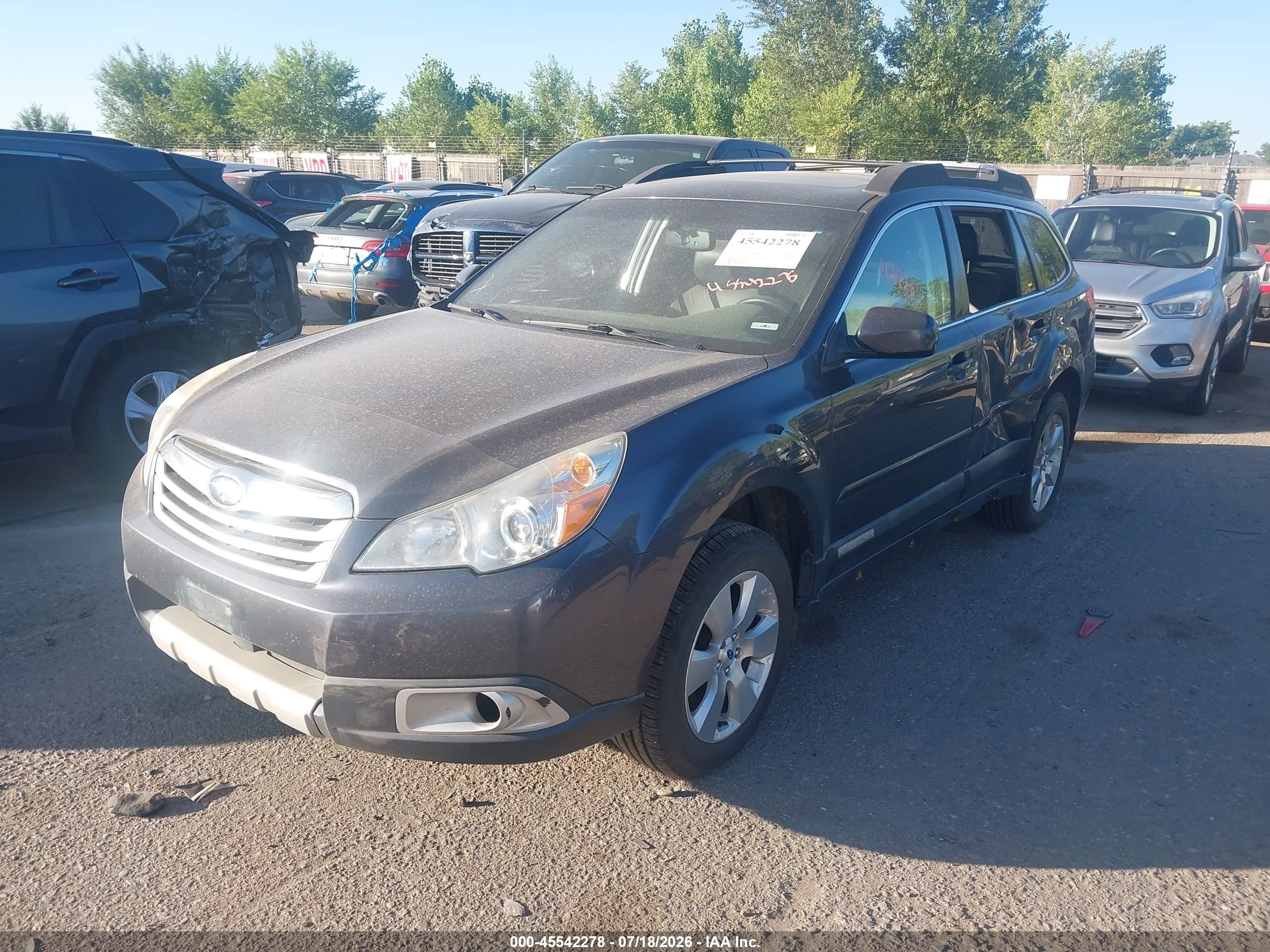 2012 Subaru Outback 3.6r Limited Черный vin: 4S4BRDLC0C2295181