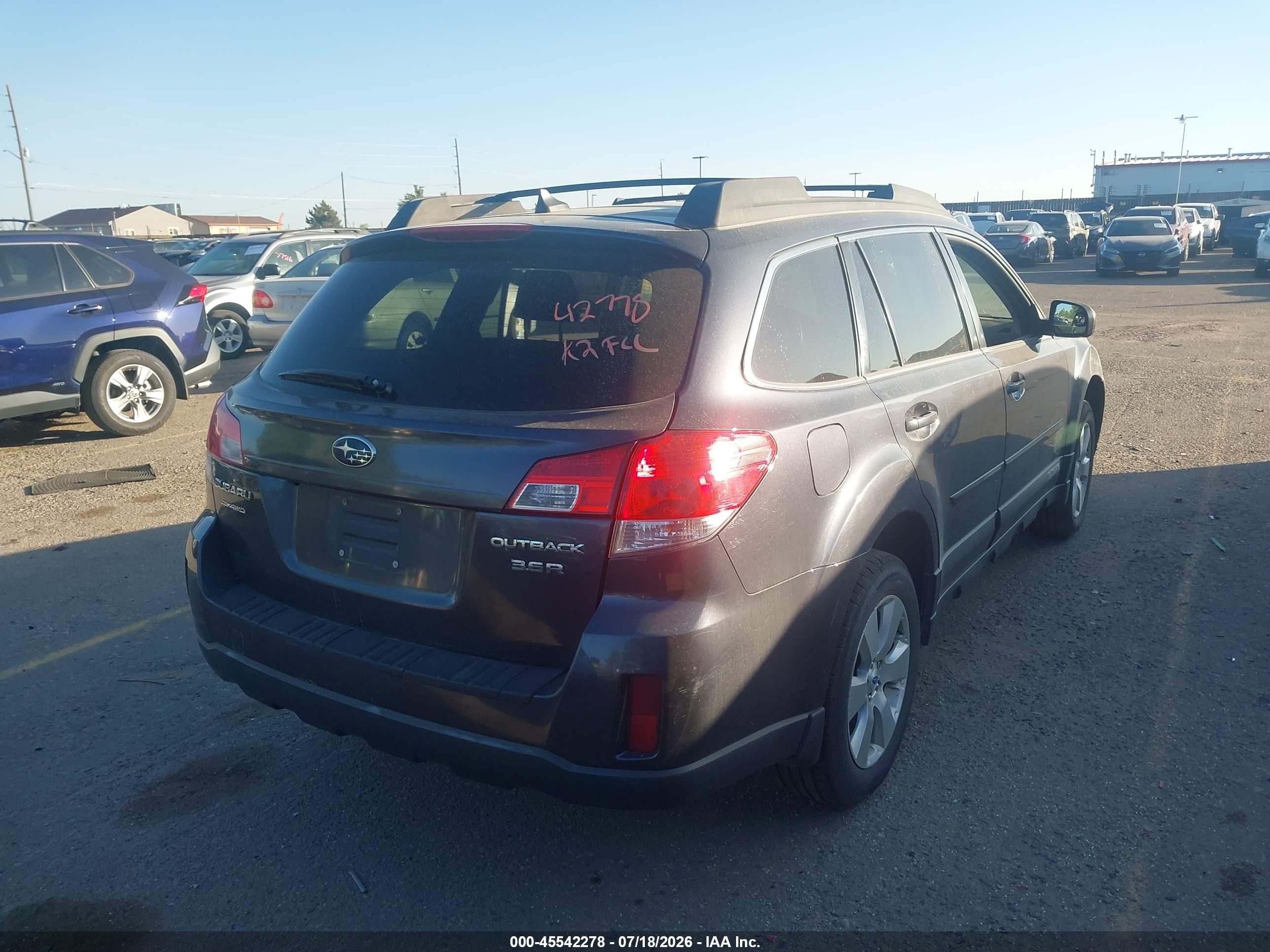 2012 Subaru Outback 3.6r Limited Черный vin: 4S4BRDLC0C2295181