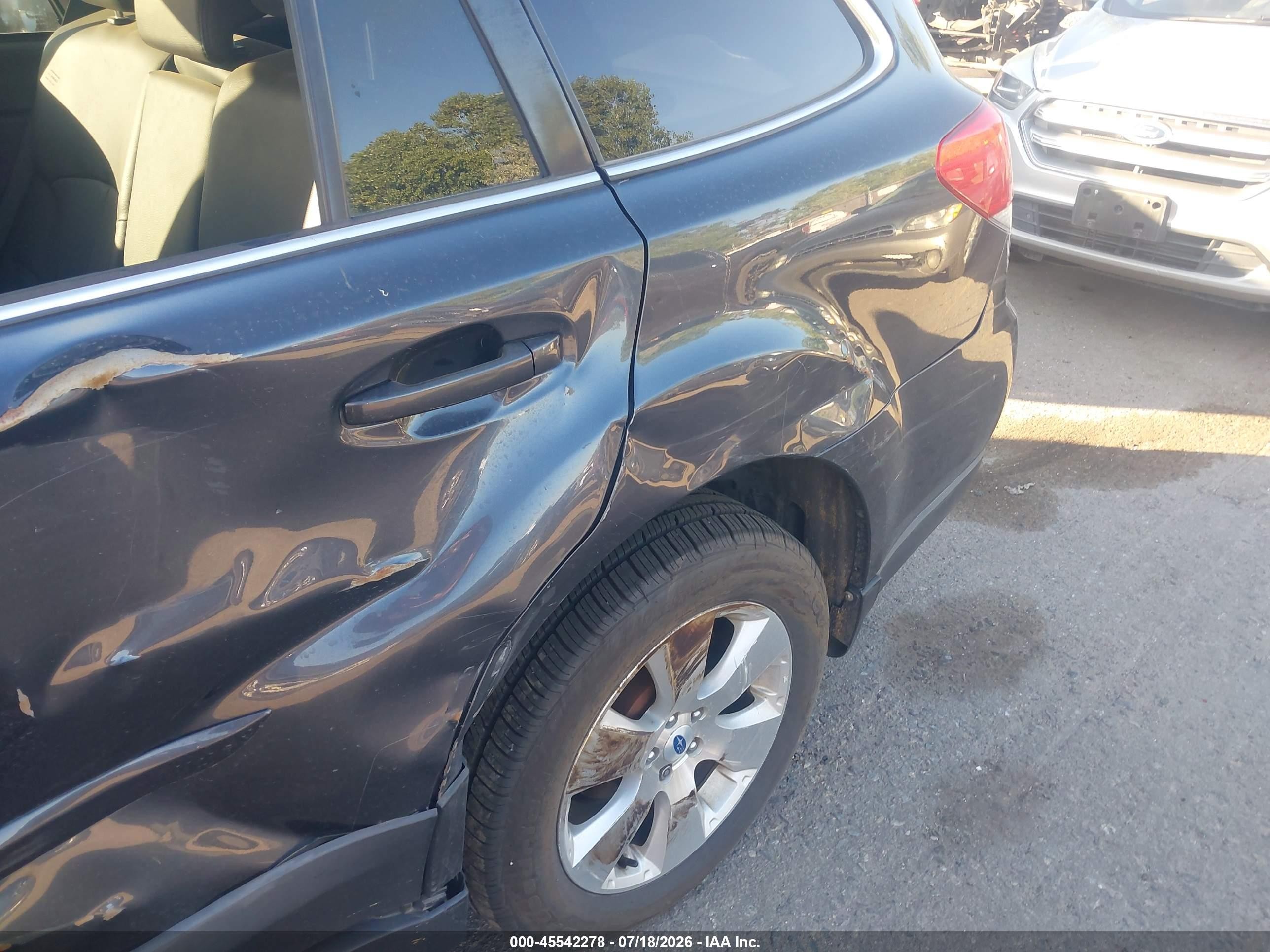 2012 Subaru Outback 3.6r Limited Черный vin: 4S4BRDLC0C2295181