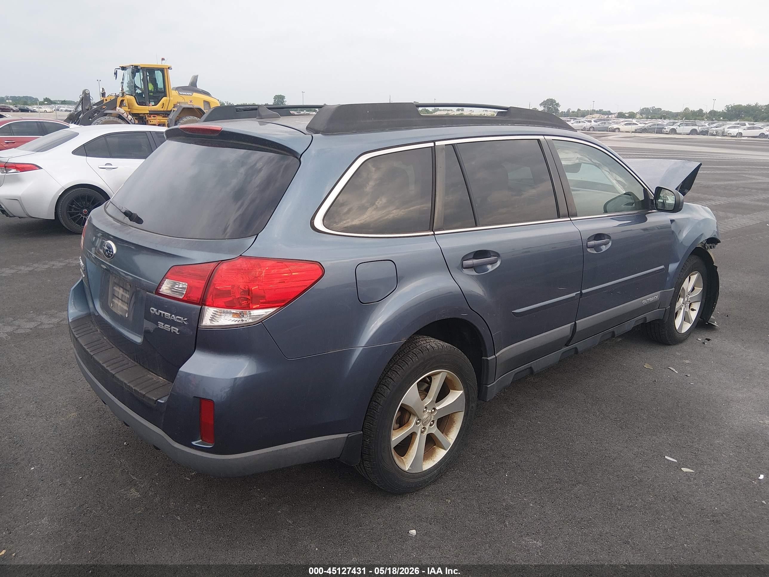 2014 Subaru Outback 3.6r Limited Blue vin: 4S4BRDLC0E2208995