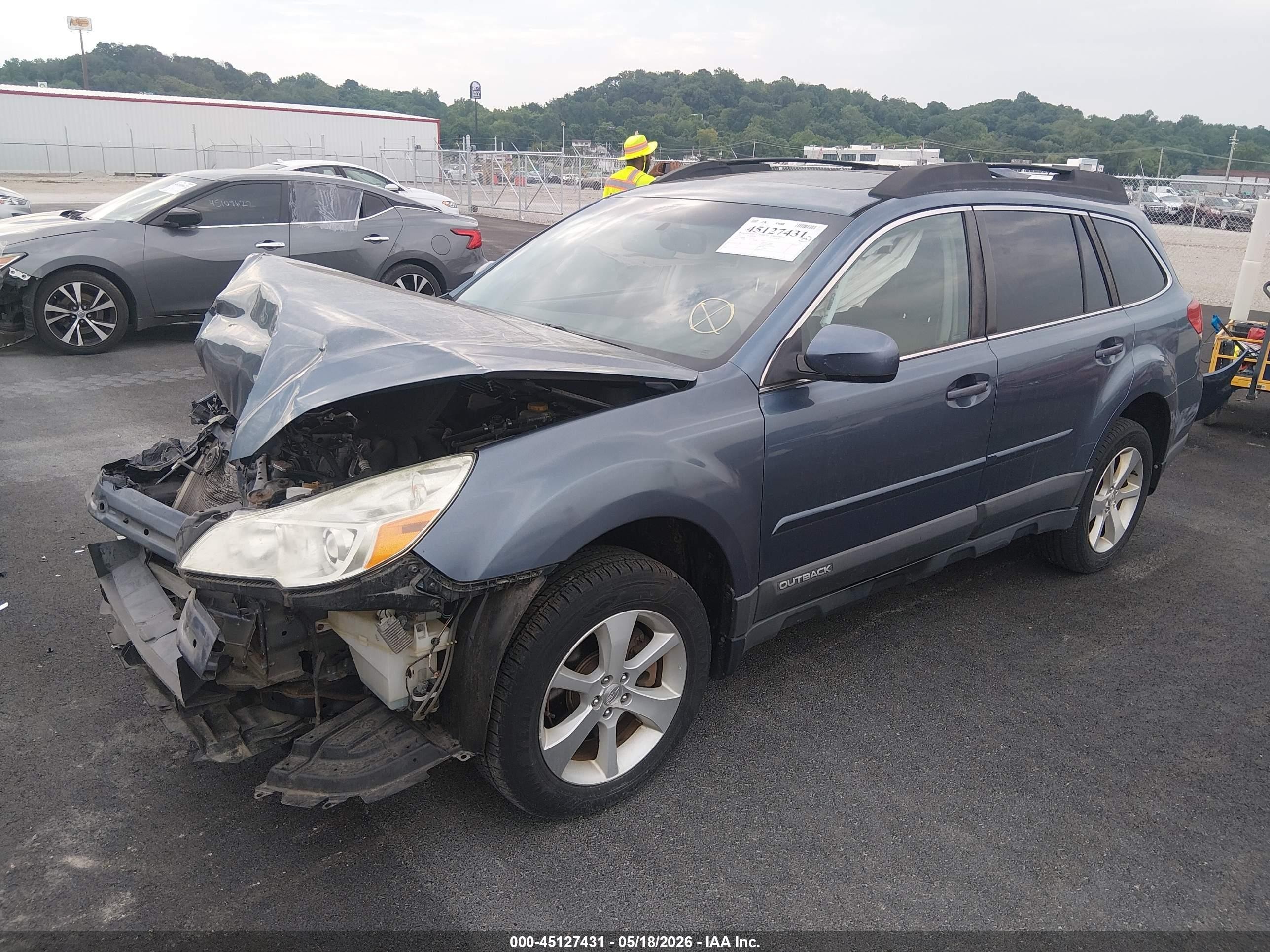2014 Subaru Outback 3.6r Limited Blue vin: 4S4BRDLC0E2208995