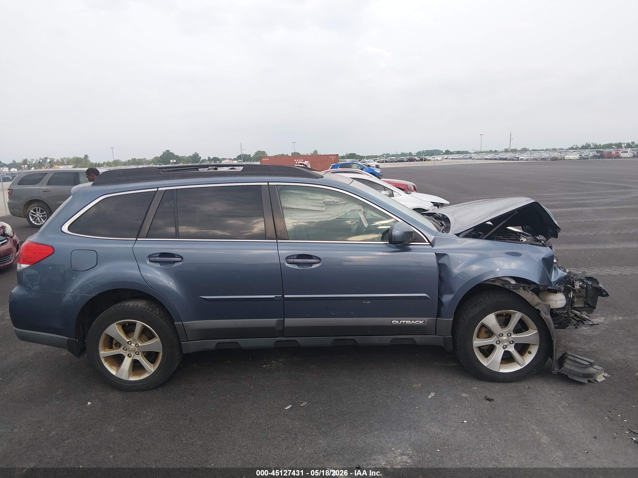 2014 Subaru Outback 3.6r Limited Blue vin: 4S4BRDLC0E2208995