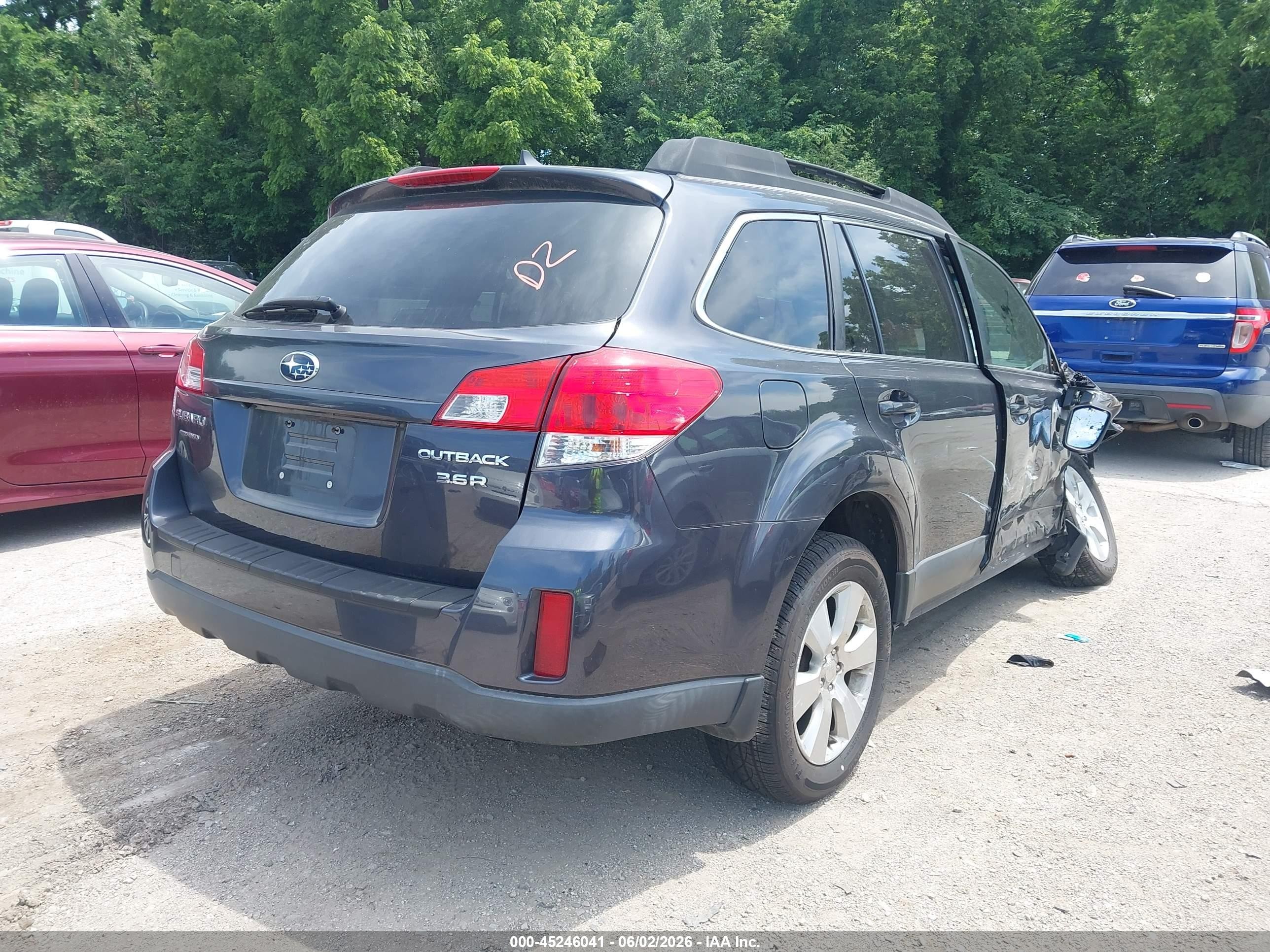 2011 Subaru Outback 3.6r Limited Black vin: 4S4BRDLC1B2368153
