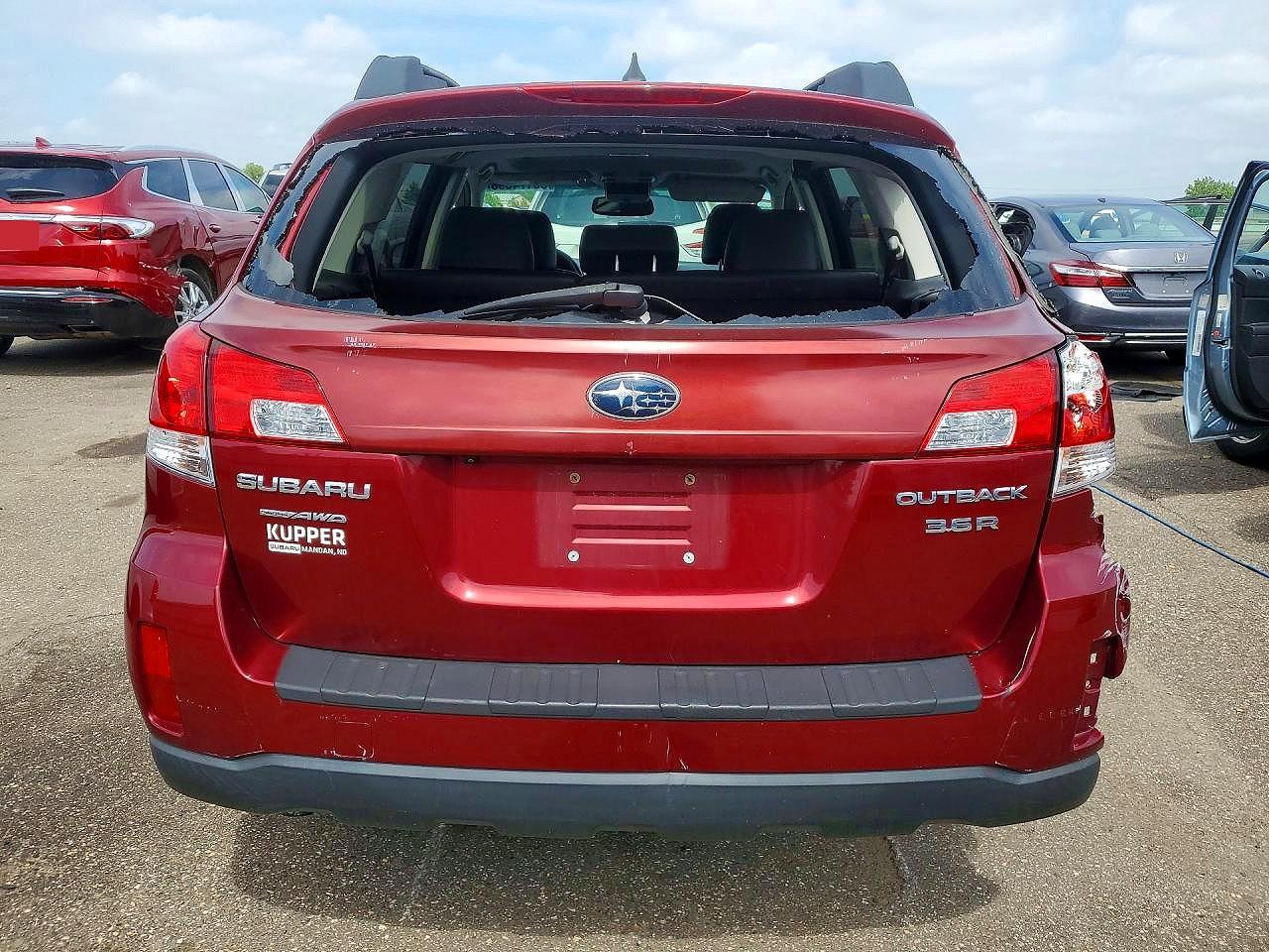 2012 Subaru Outback 3.6r Limited Бордовый vin: 4S4BRDLC1C2259452