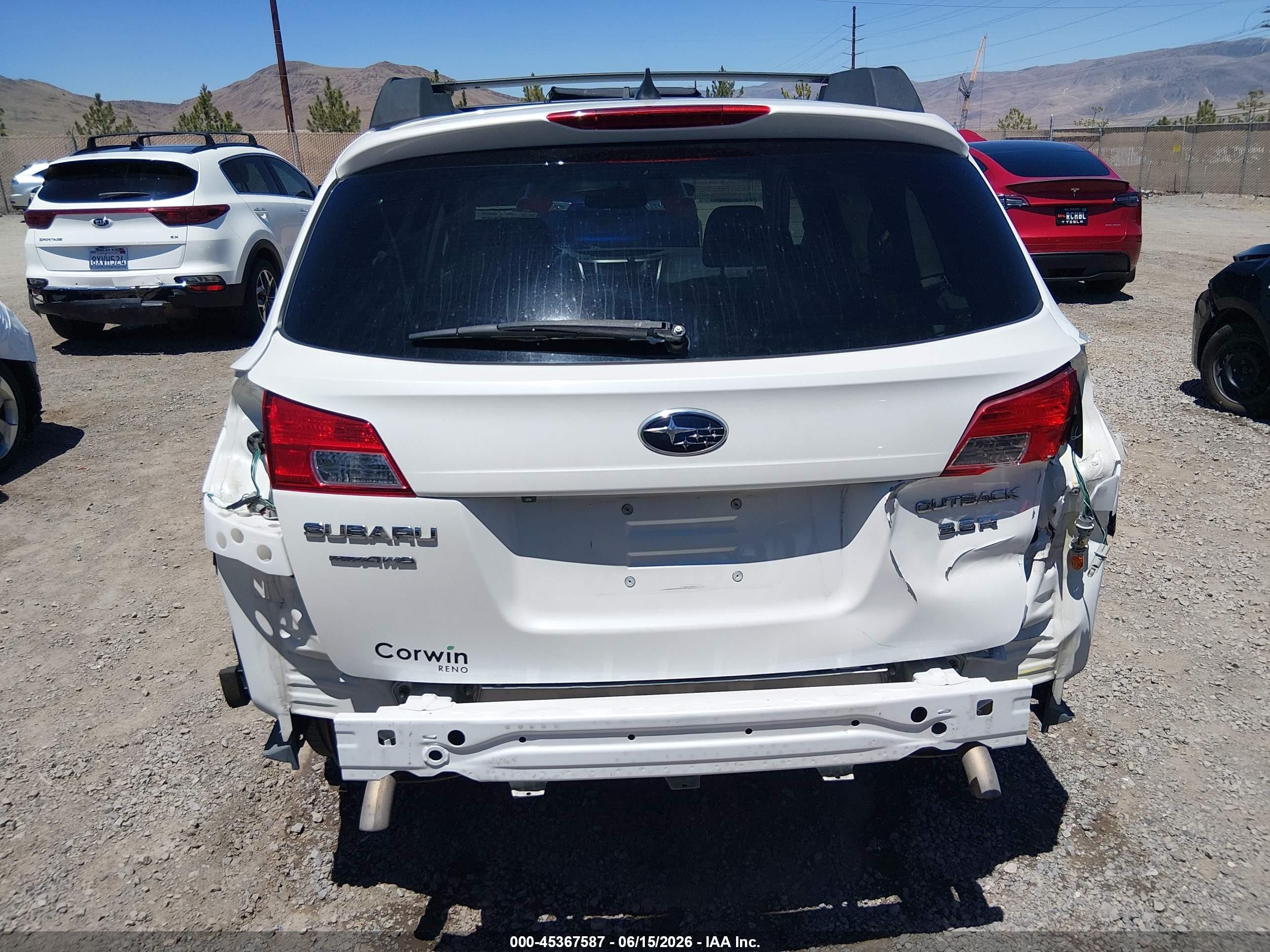2012 Subaru Outback 3.6r Limited White vin: 4S4BRDLC3C2265561