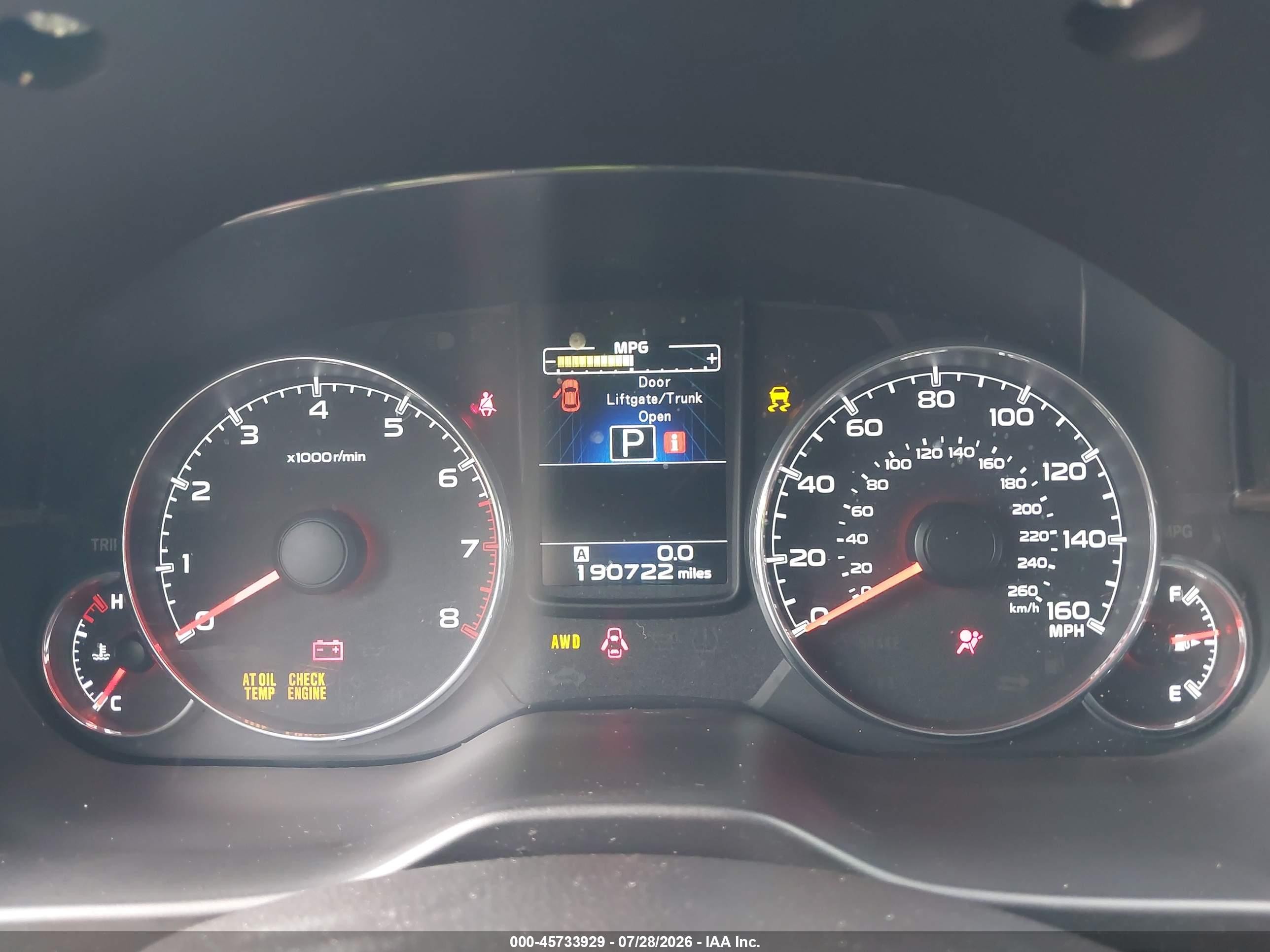 2013 Subaru Outback 3.6r Limited Серый vin: 4S4BRDLC3D2234957