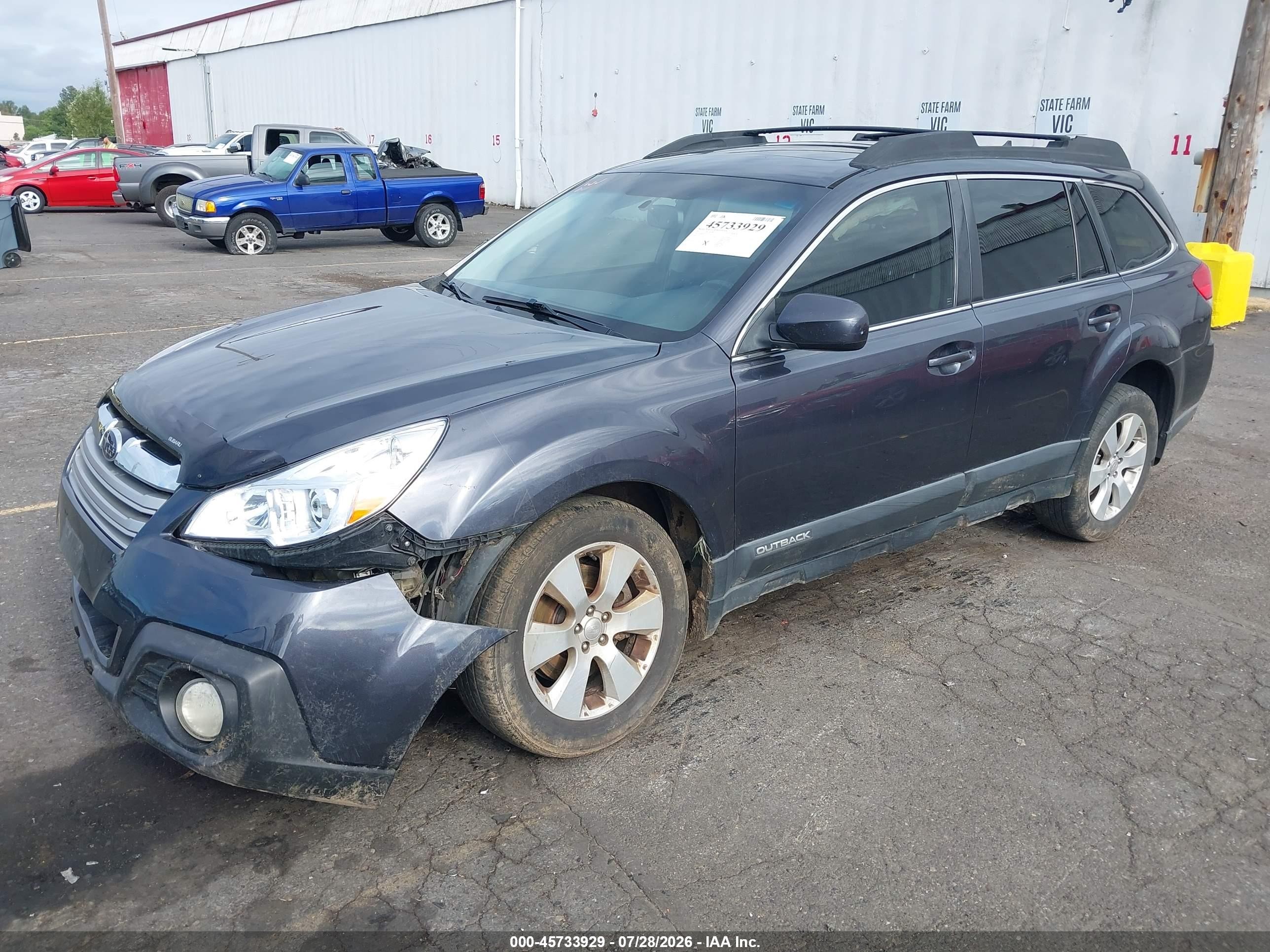 2013 Subaru Outback 3.6r Limited Серый vin: 4S4BRDLC3D2234957