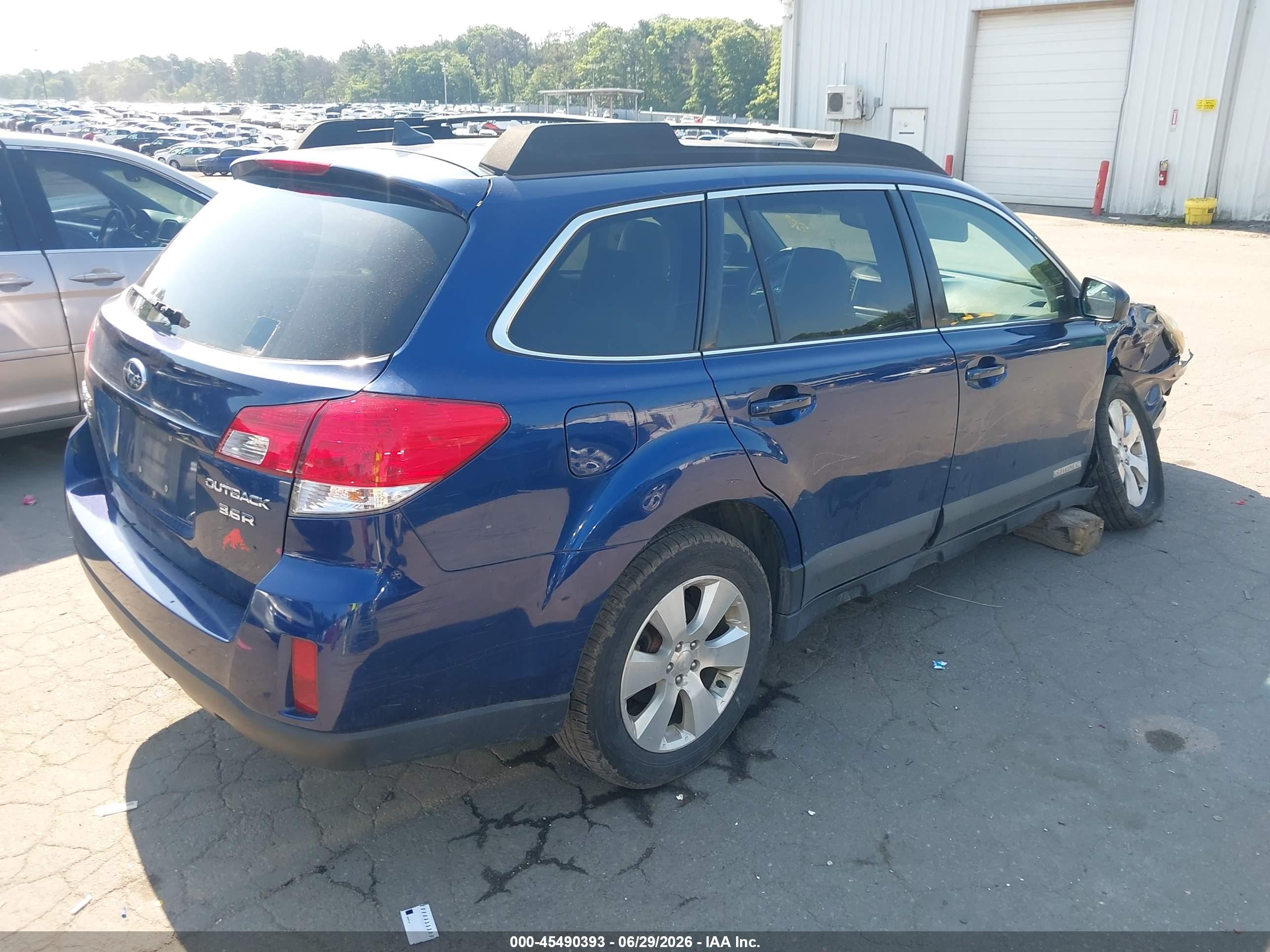 2011 Subaru Outback 3.6r Limited Blue vin: 4S4BRDLC4B2351637