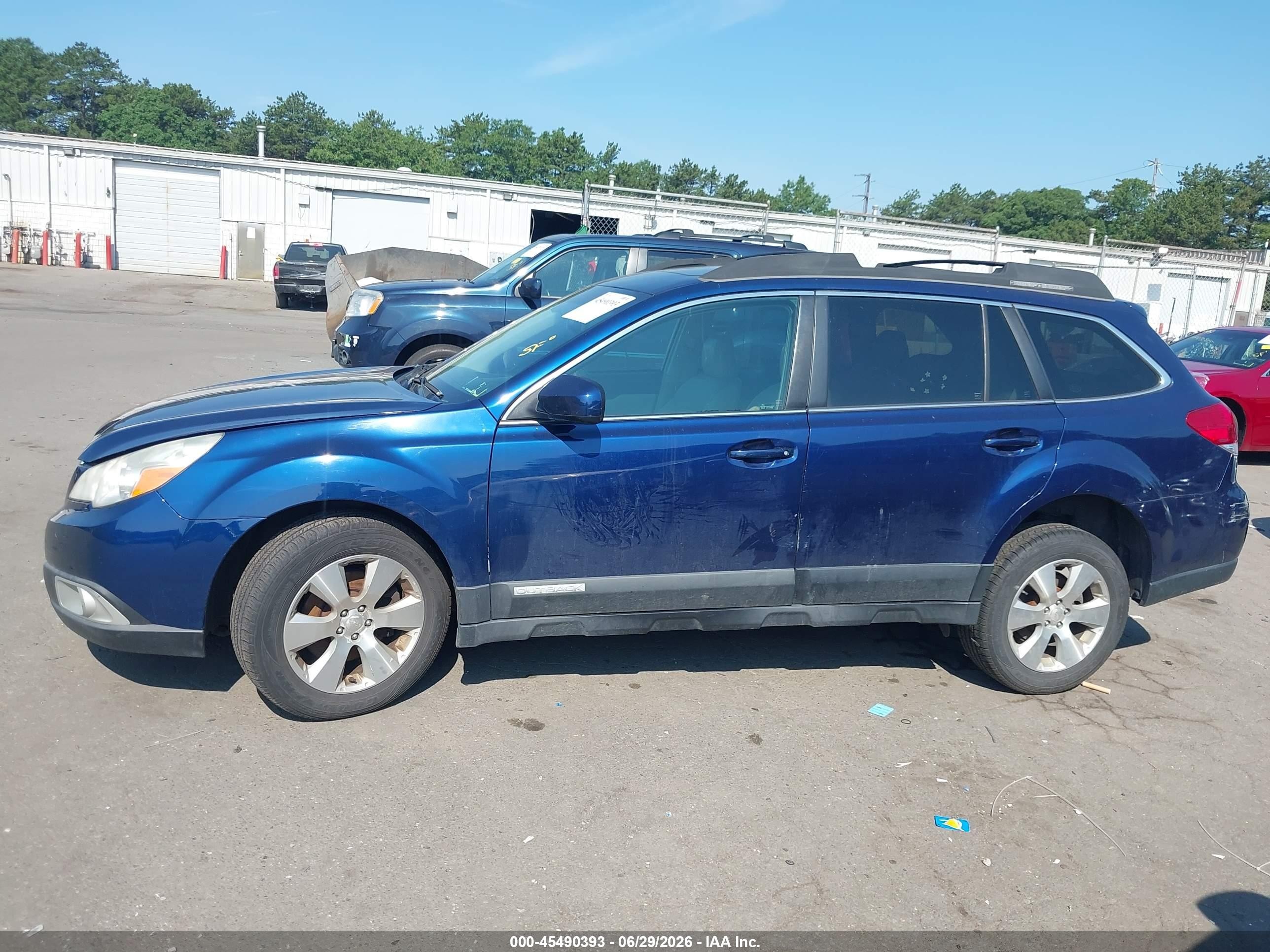 2011 Subaru Outback 3.6r Limited Blue vin: 4S4BRDLC4B2351637