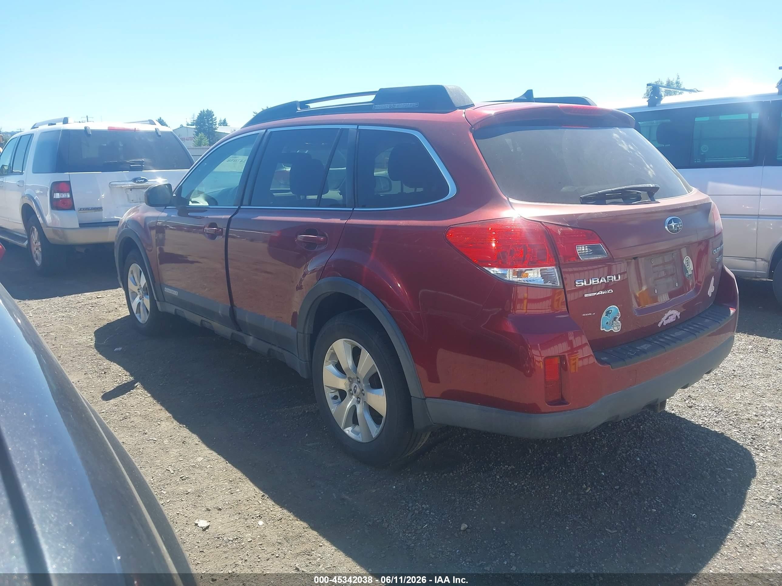 2012 Subaru Outback 3.6r Limited Красный vin: 4S4BRDLC4C2258781