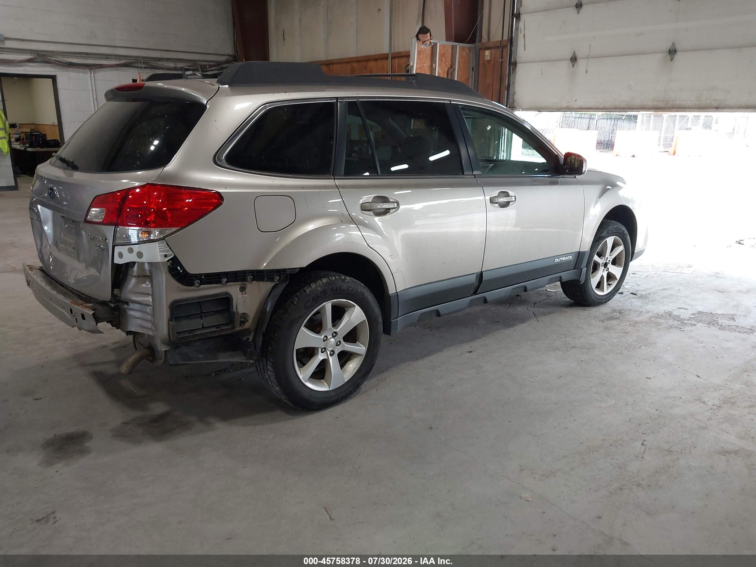 2014 Subaru Outback 3.6r Limited Gray vin: 4S4BRDLC5E2210287