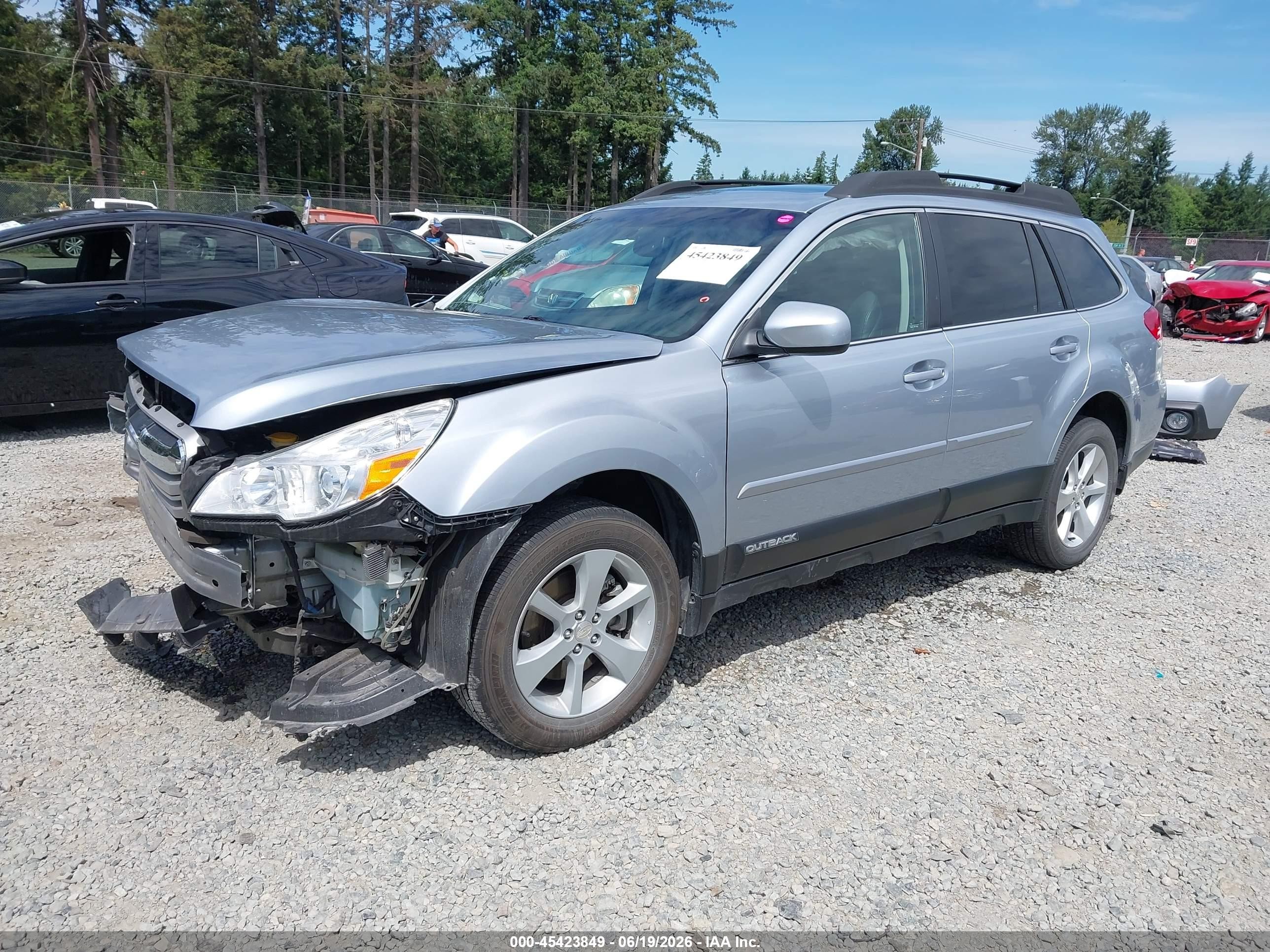 2014 Subaru Outback 3.6r Limited Light Blue vin: 4S4BRDLC5E2294384