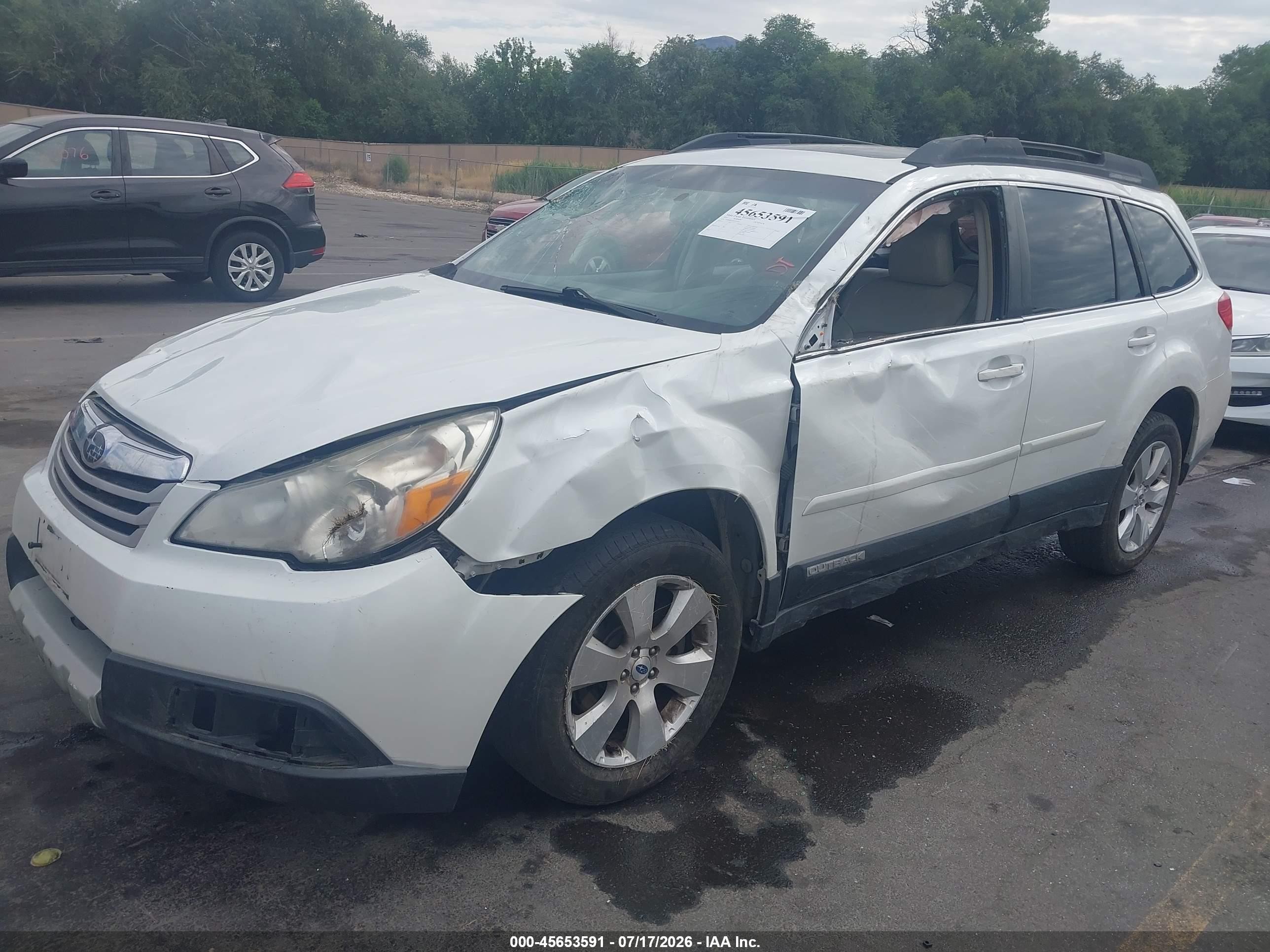 2012 Subaru Outback 3.6r Limited White vin: 4S4BRDLC6C2207914