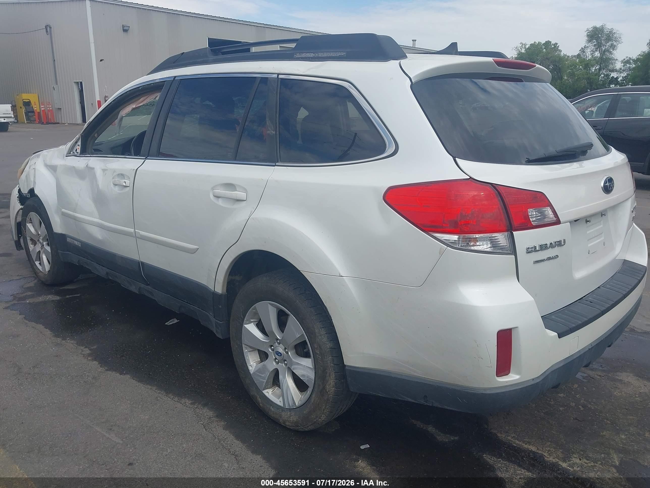2012 Subaru Outback 3.6r Limited White vin: 4S4BRDLC6C2207914