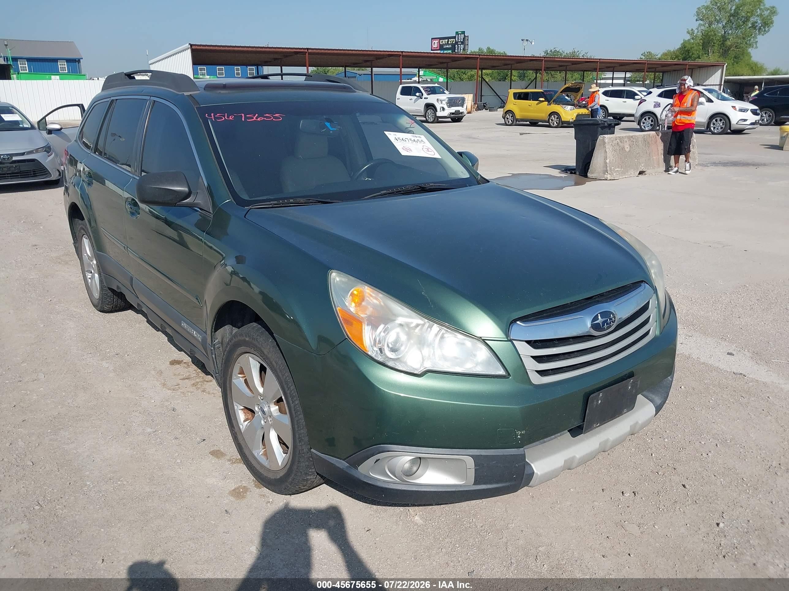 2012 Subaru Outback 3.6r Limited Green vin: 4S4BRDLC8C2301549