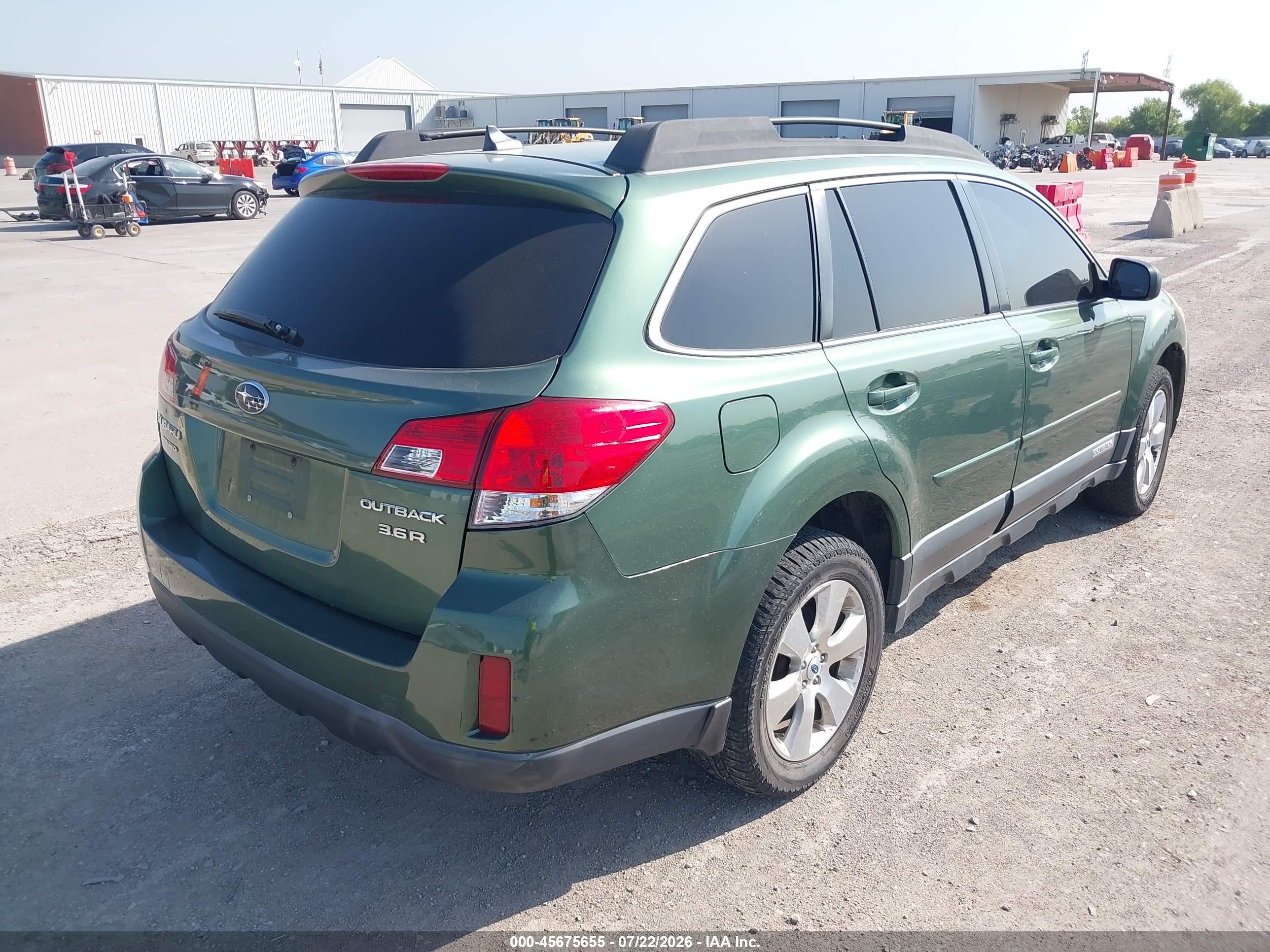 2012 Subaru Outback 3.6r Limited Green vin: 4S4BRDLC8C2301549