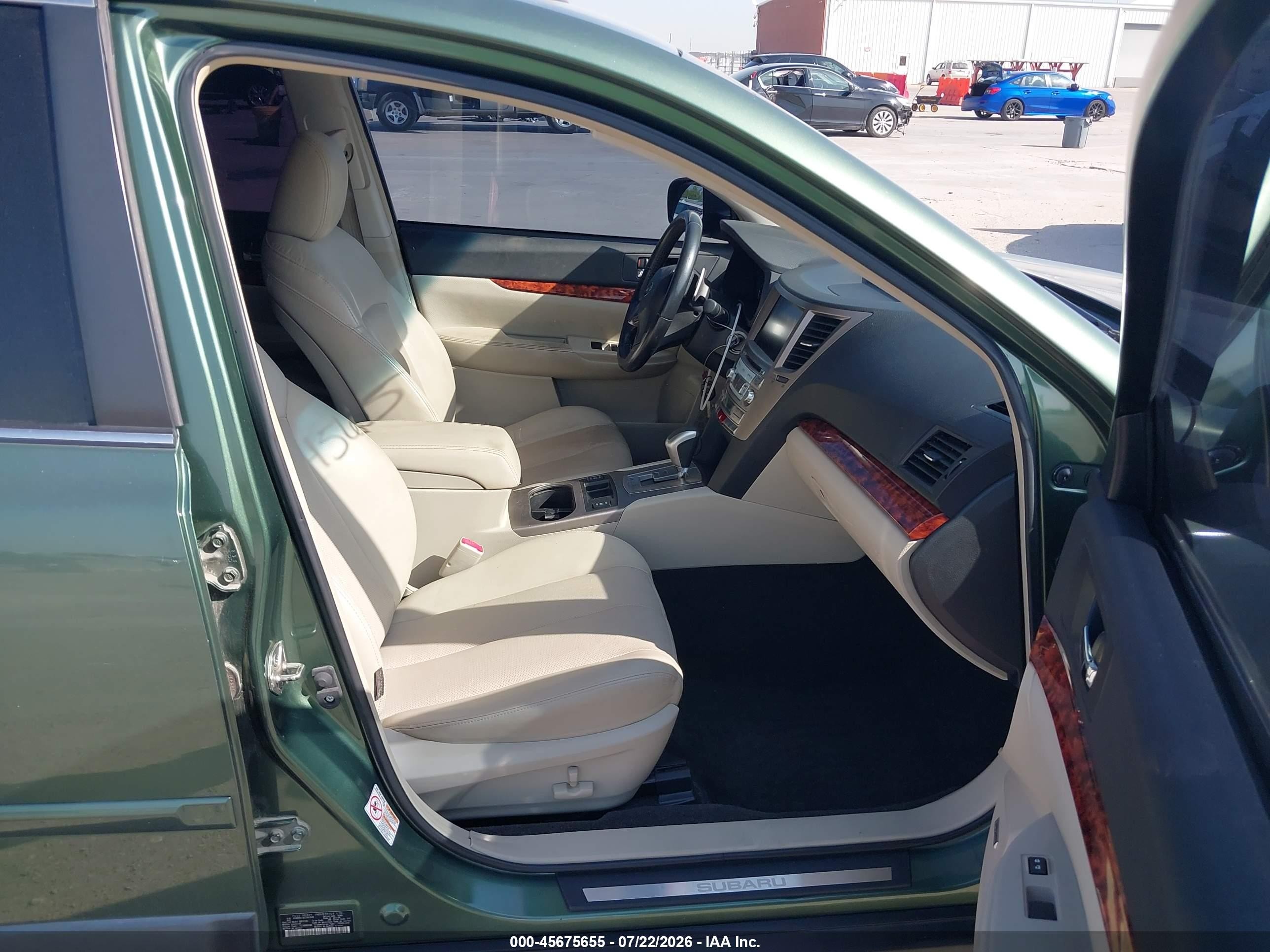 2012 Subaru Outback 3.6r Limited Green vin: 4S4BRDLC8C2301549