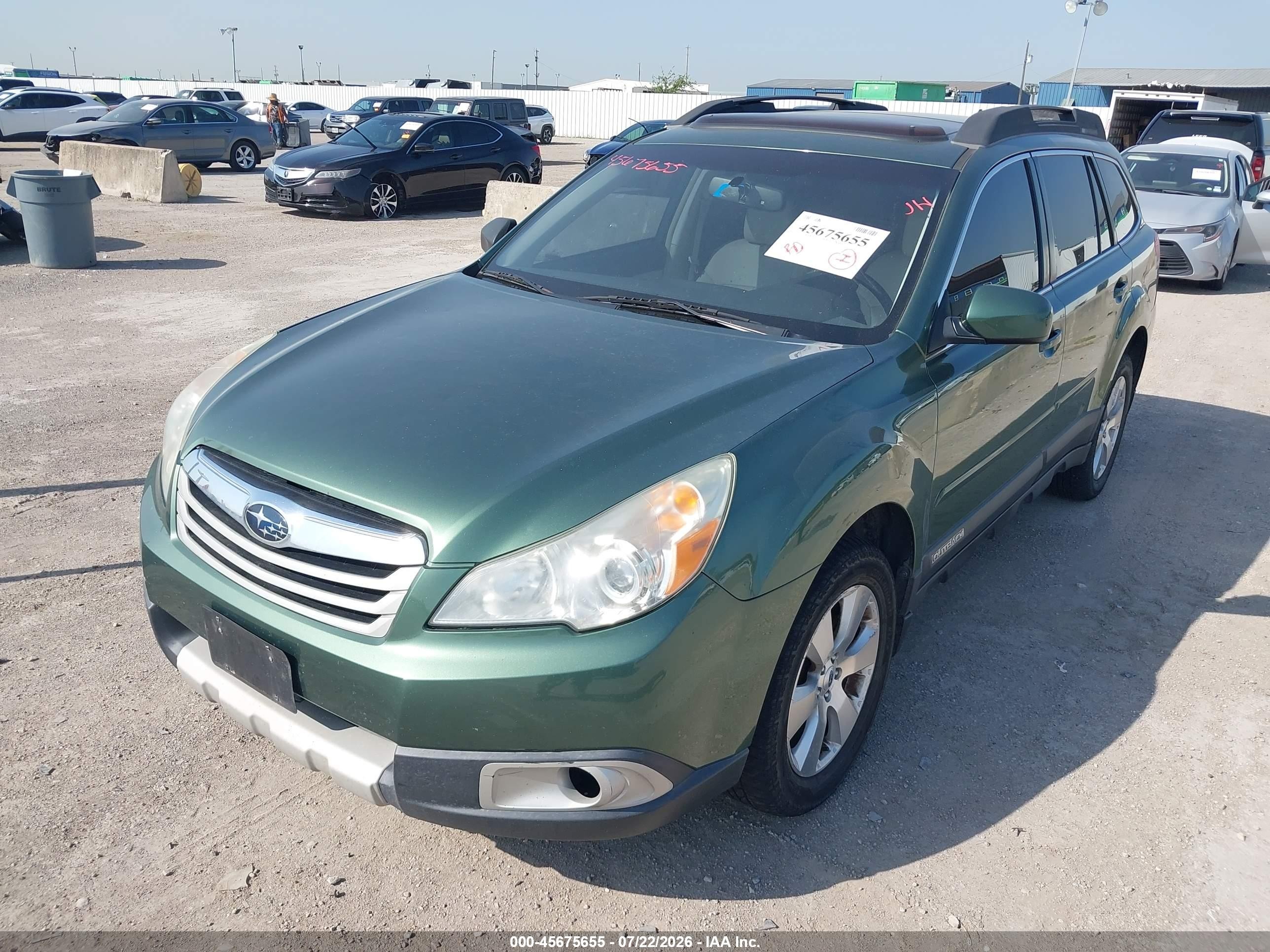 2012 Subaru Outback 3.6r Limited Green vin: 4S4BRDLC8C2301549