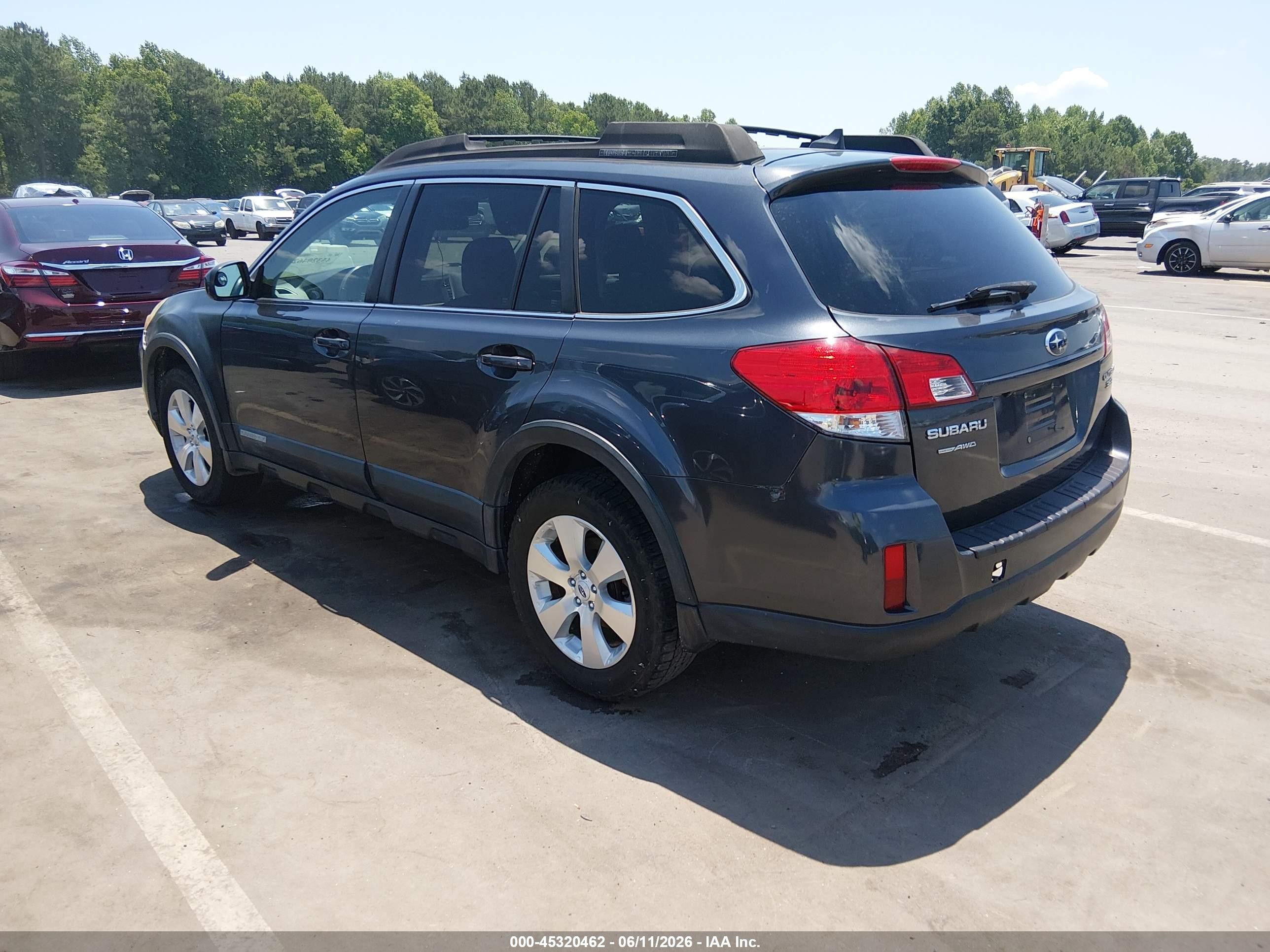 2011 Subaru Outback 3.6r Limited Серый vin: 4S4BRDLC9B2434299