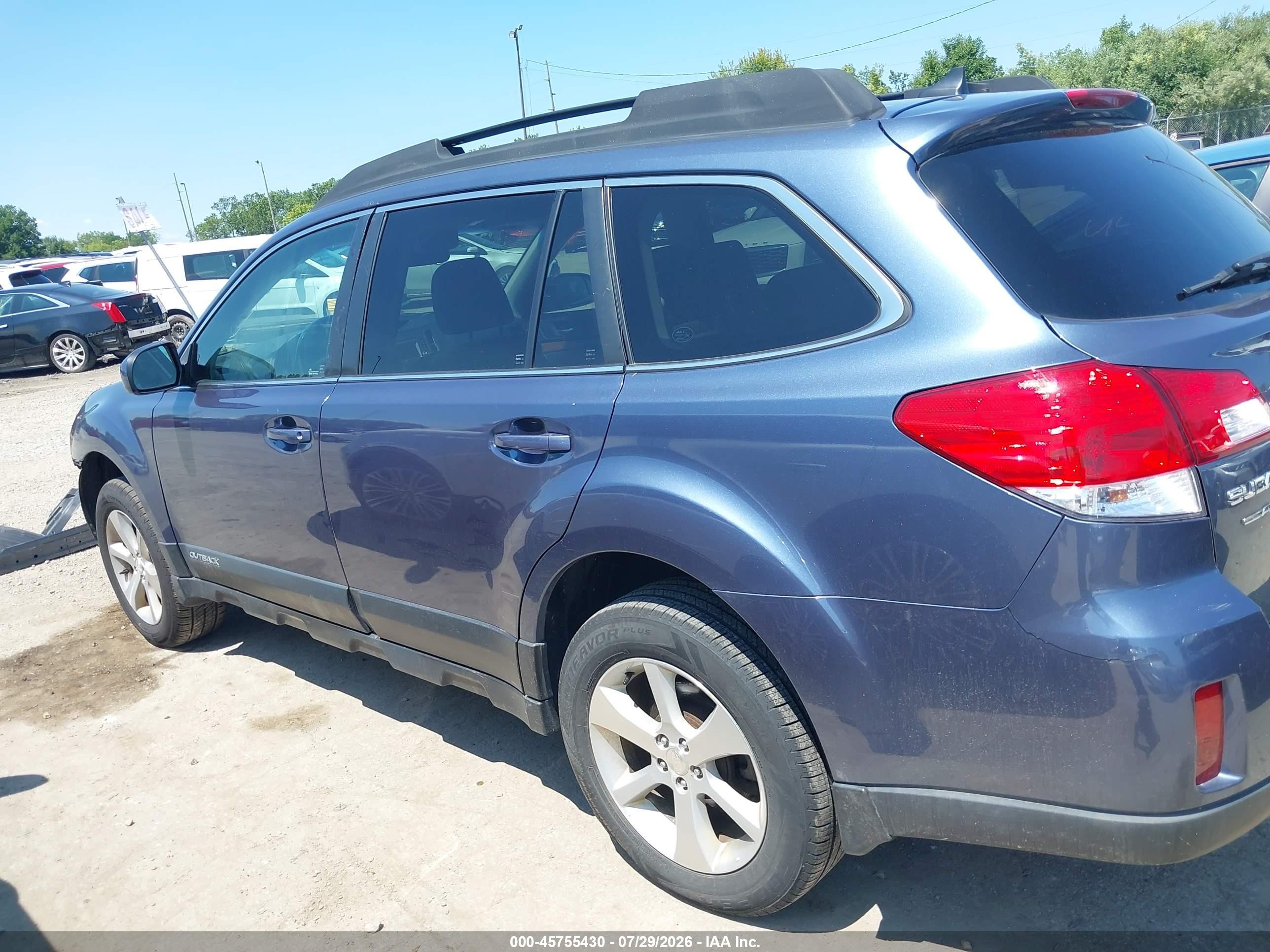 2014 Subaru Outback 3.6r Limited Blue vin: 4S4BRDLC9E2202550