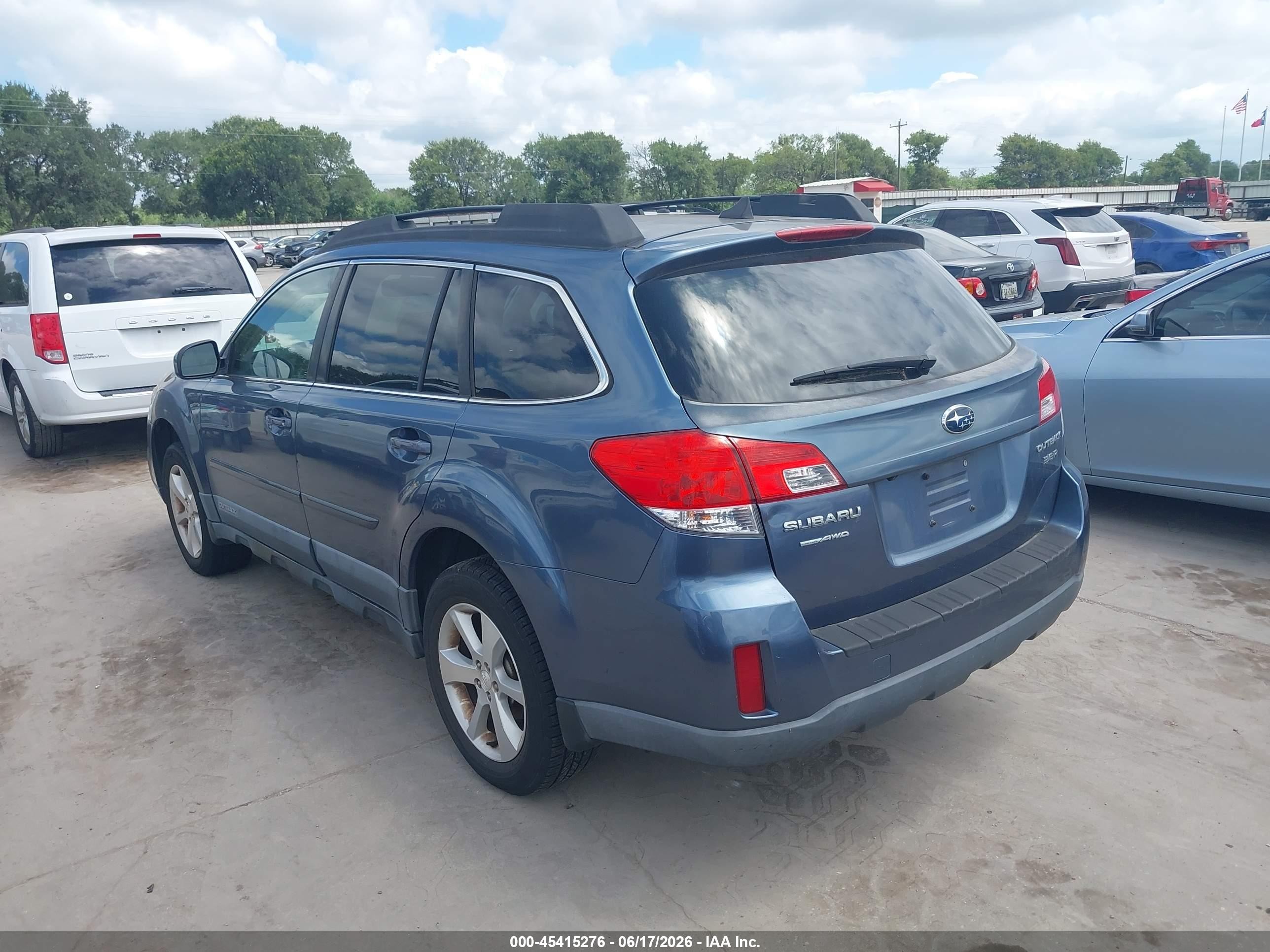 2014 Subaru Outback 3.6r Limited Blue vin: 4S4BRDMC0E2221342