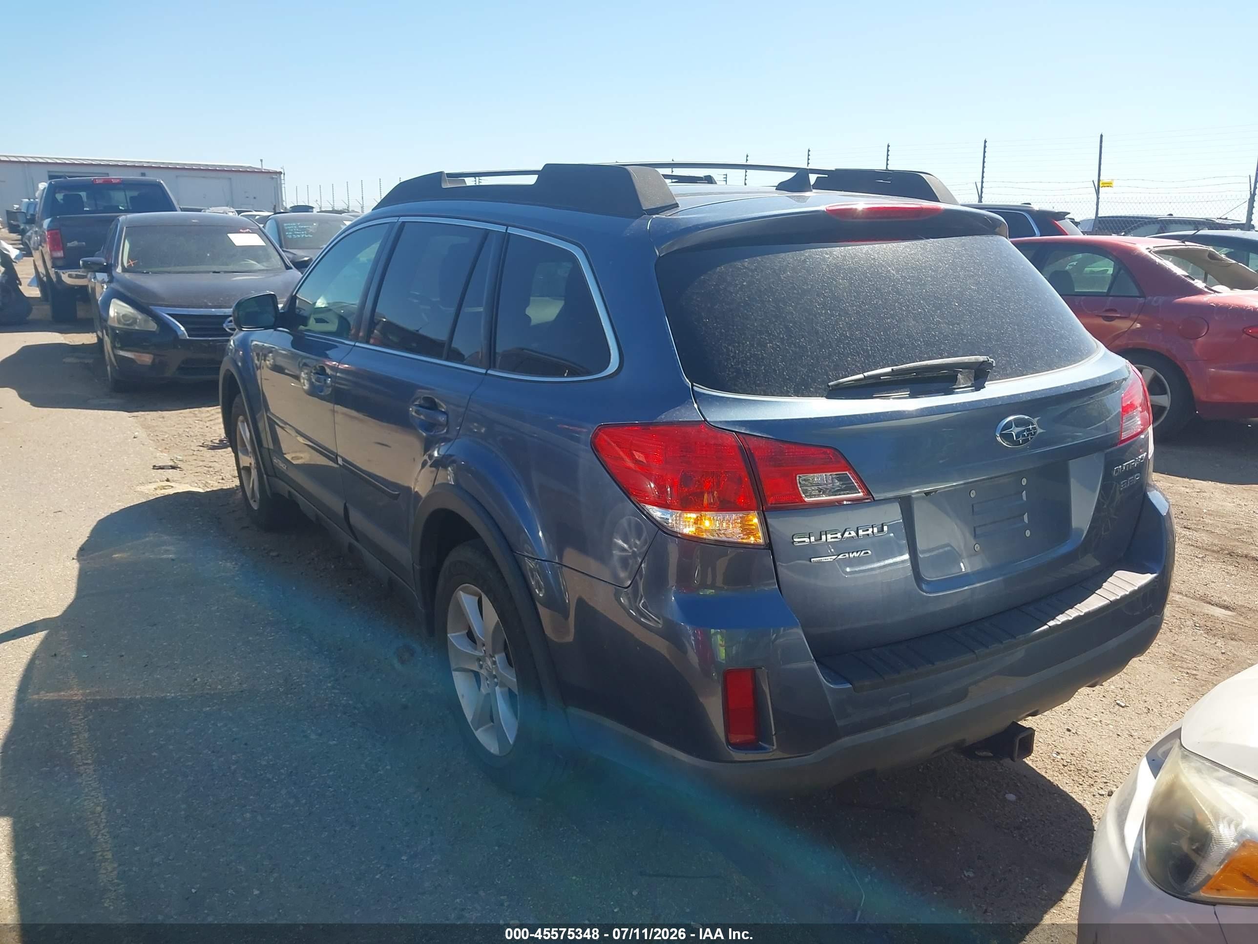 2014 Subaru Outback 3.6r Limited Blue vin: 4S4BRDMCXE2226693