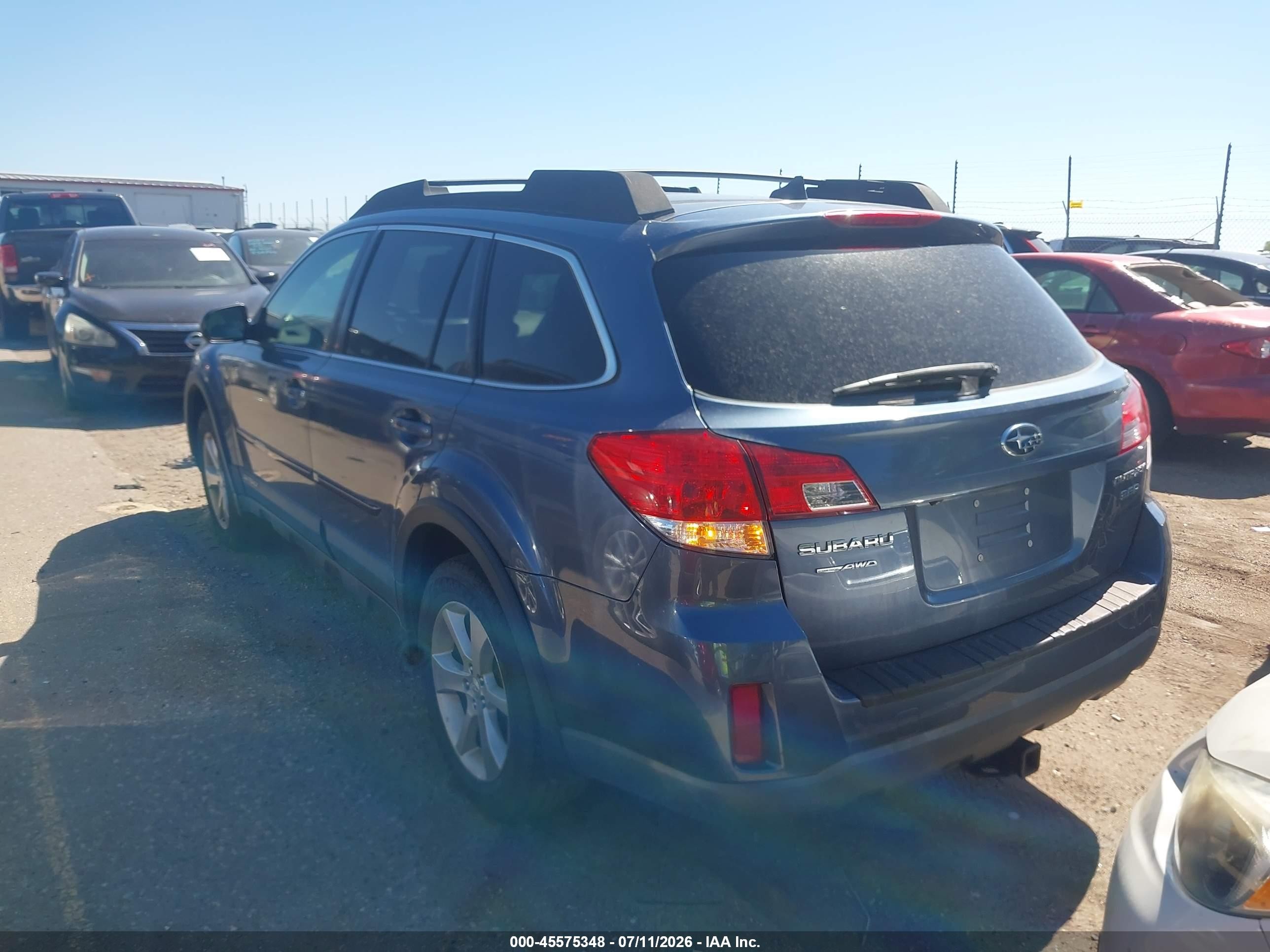 2014 Subaru Outback 3.6r Limited Blue vin: 4S4BRDMCXE2226693