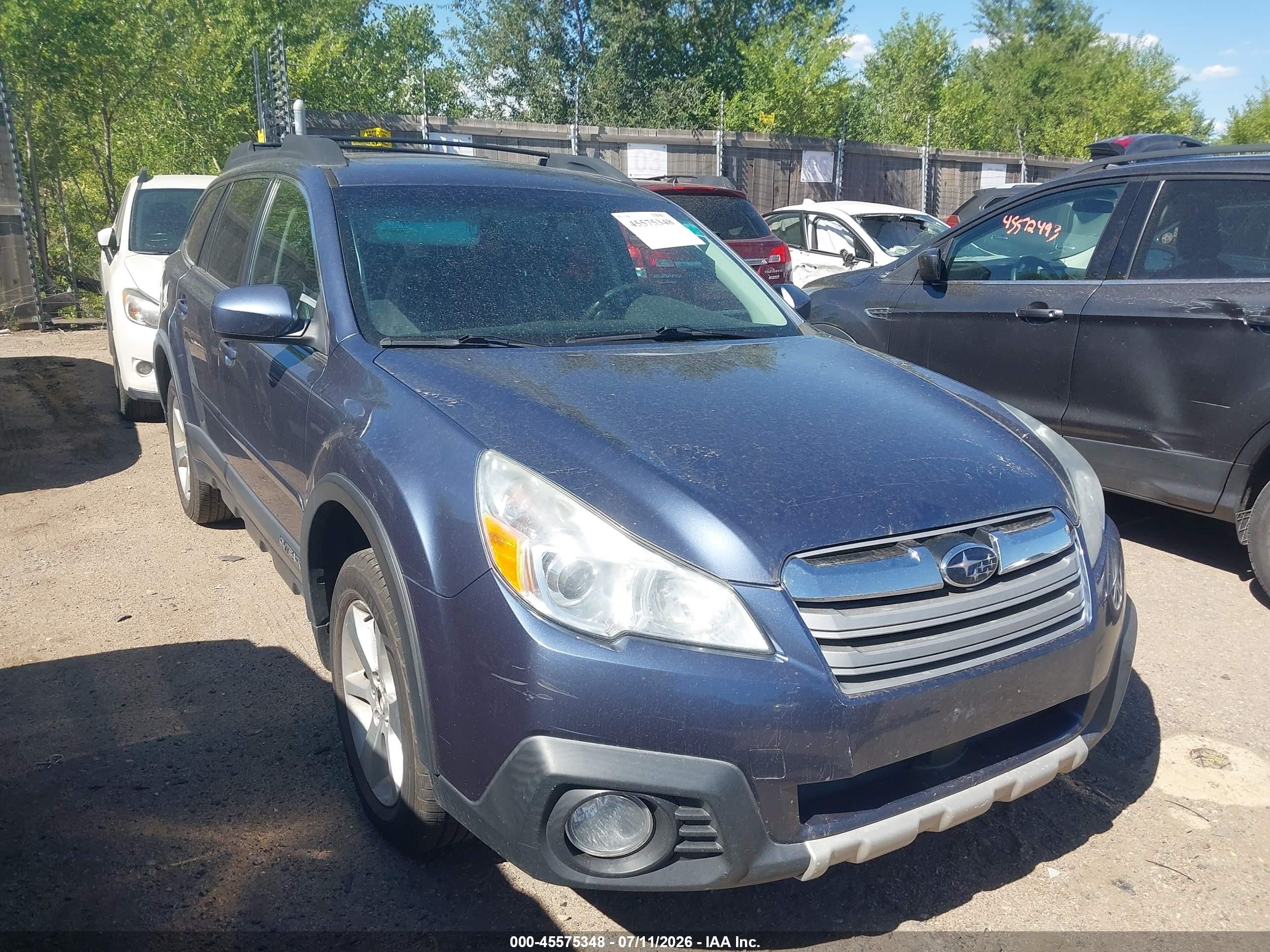 2014 Subaru Outback 3.6r Limited Blue vin: 4S4BRDMCXE2226693