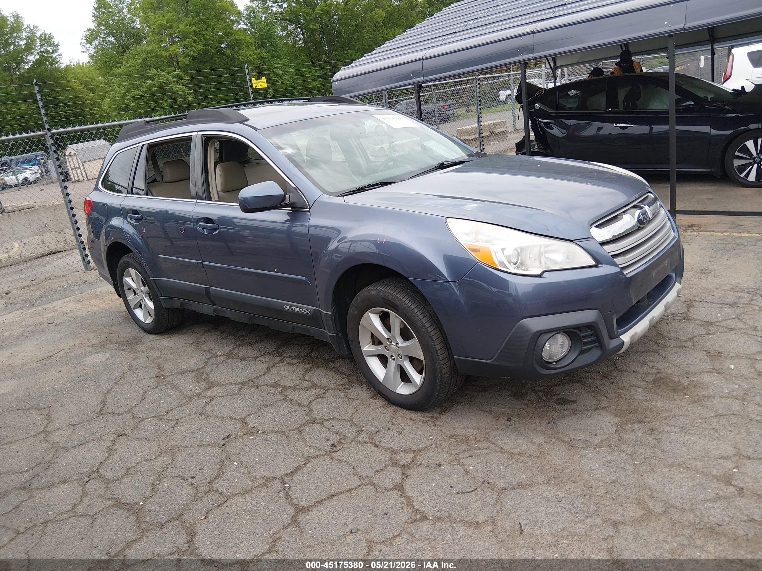 2014 Subaru Outback 3.6r Limited Blue vin: 4S4BRDNC2E2281377