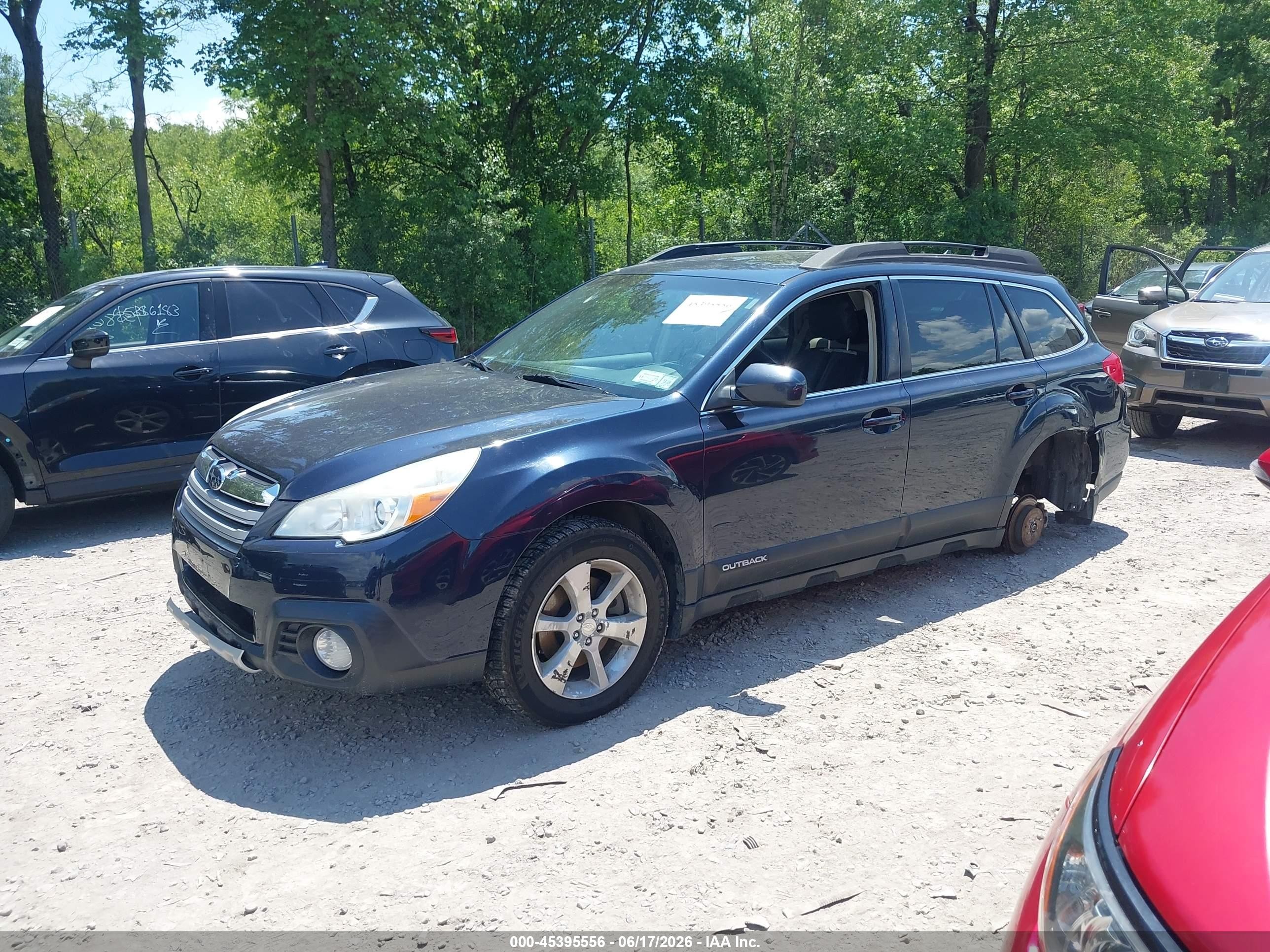 2013 Subaru Outback 3.6r Limited Blue vin: 4S4BRDPC7D2305961