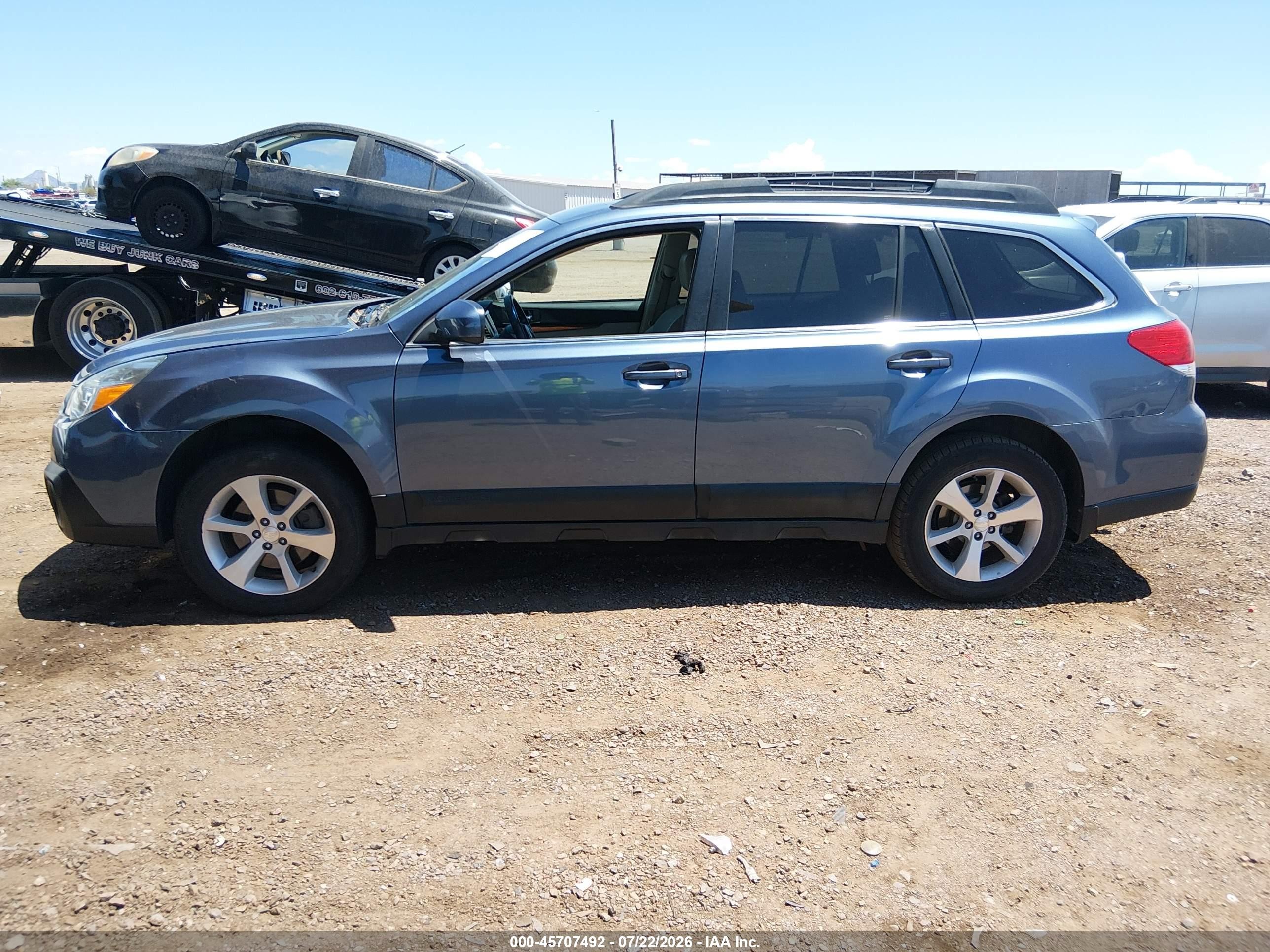 2013 Subaru Outback 3.6r Limited Blue vin: 4S4BRDPC7D2316359