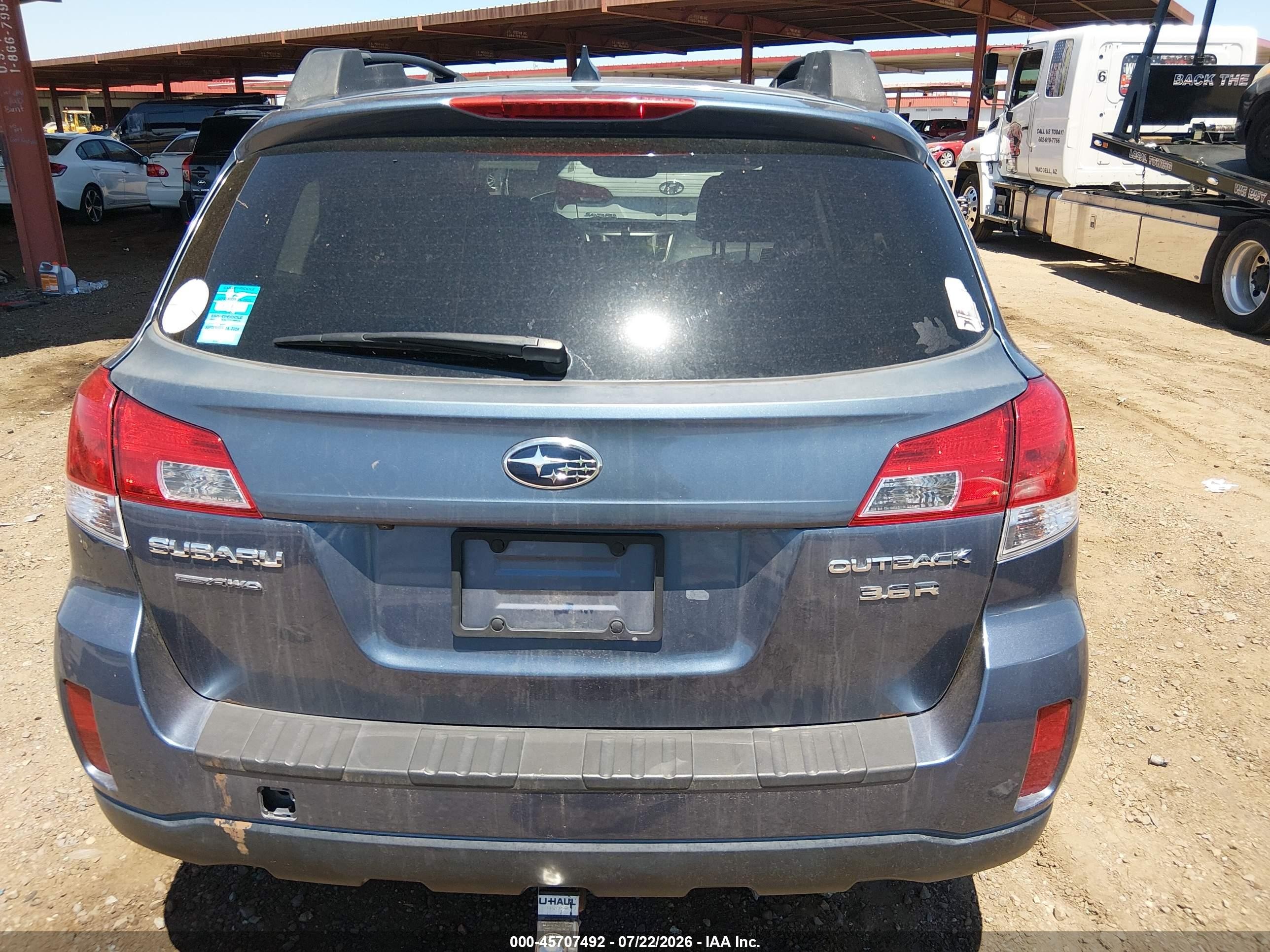 2013 Subaru Outback 3.6r Limited Blue vin: 4S4BRDPC7D2316359