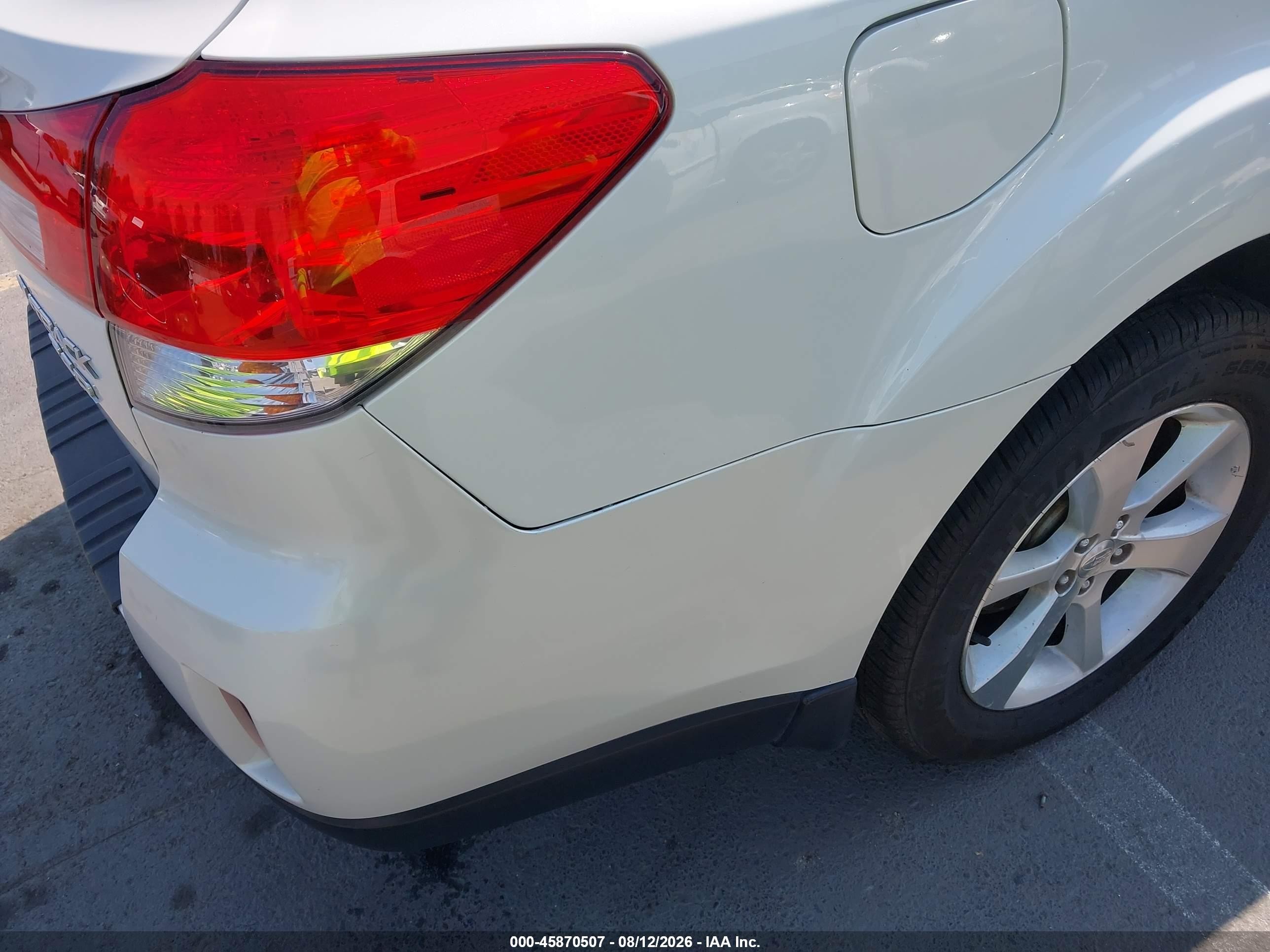 2013 Subaru Outback 3.6r Limited Белый vin: 4S4BRDPC9D2237114