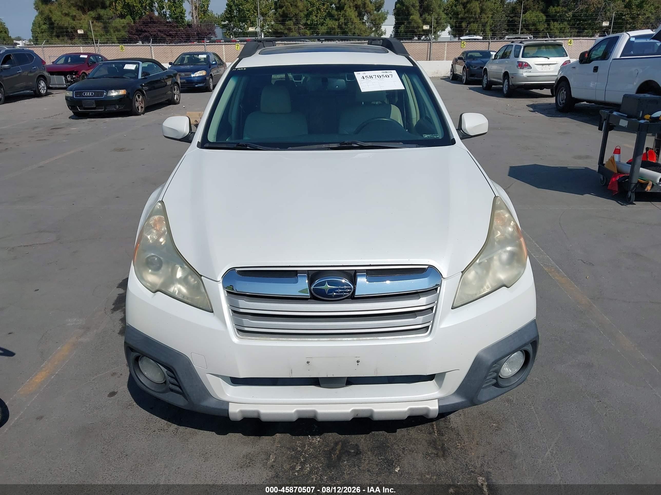 2013 Subaru Outback 3.6r Limited Белый vin: 4S4BRDPC9D2237114