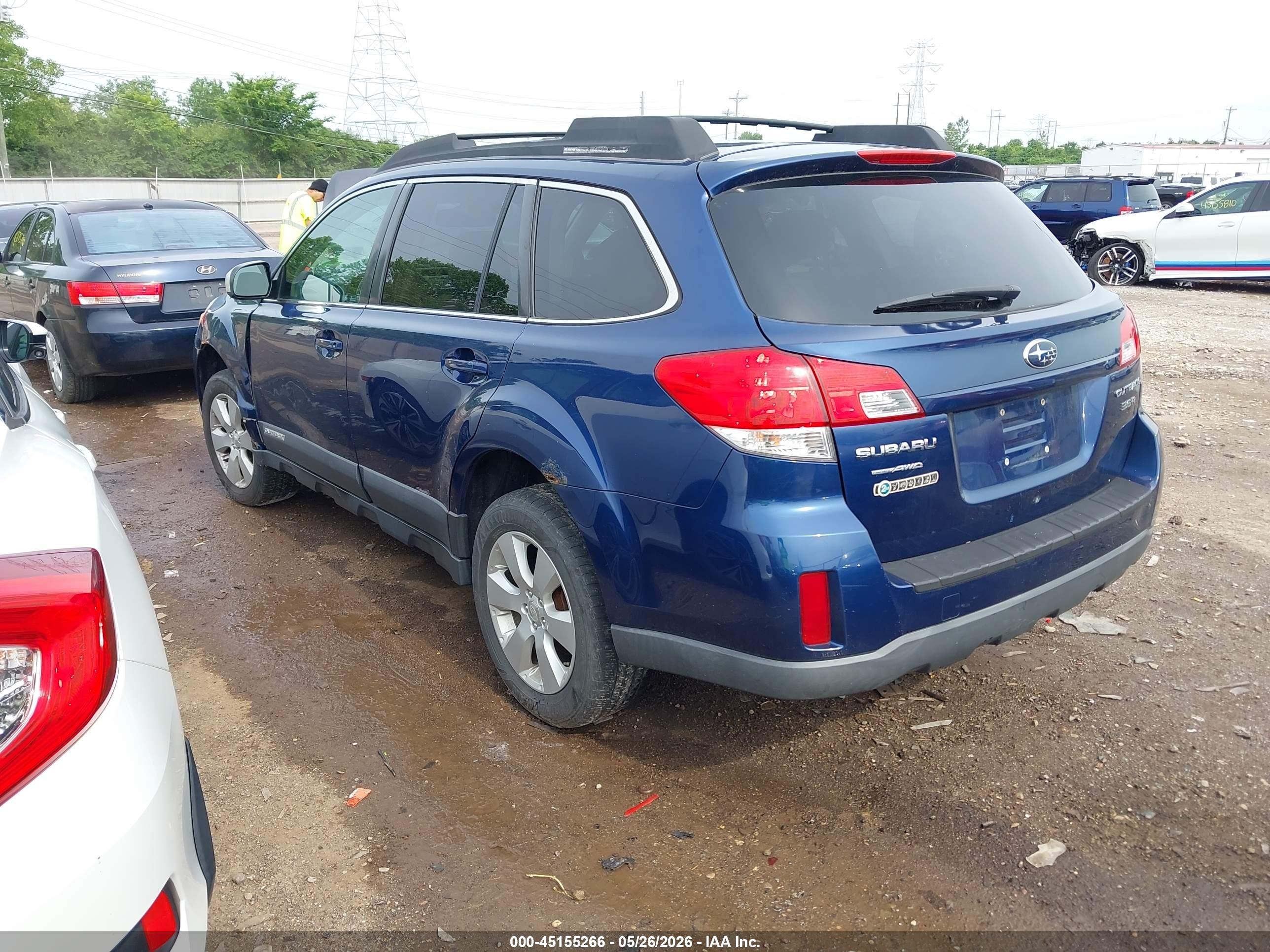 2010 Subaru Outback 3.6r Blue vin: 4S4BREAC8A2329728