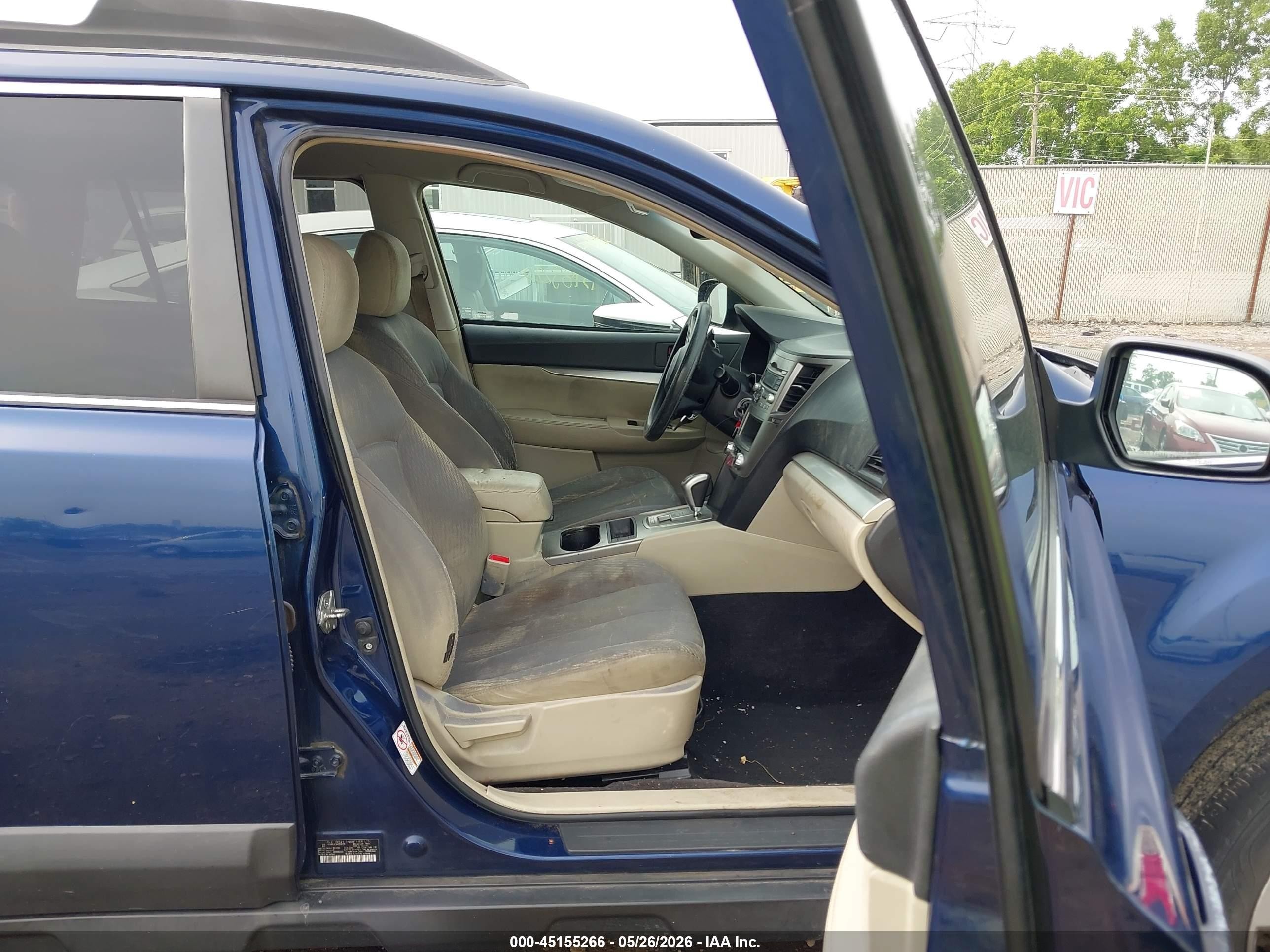 2010 Subaru Outback 3.6r Blue vin: 4S4BREAC8A2329728