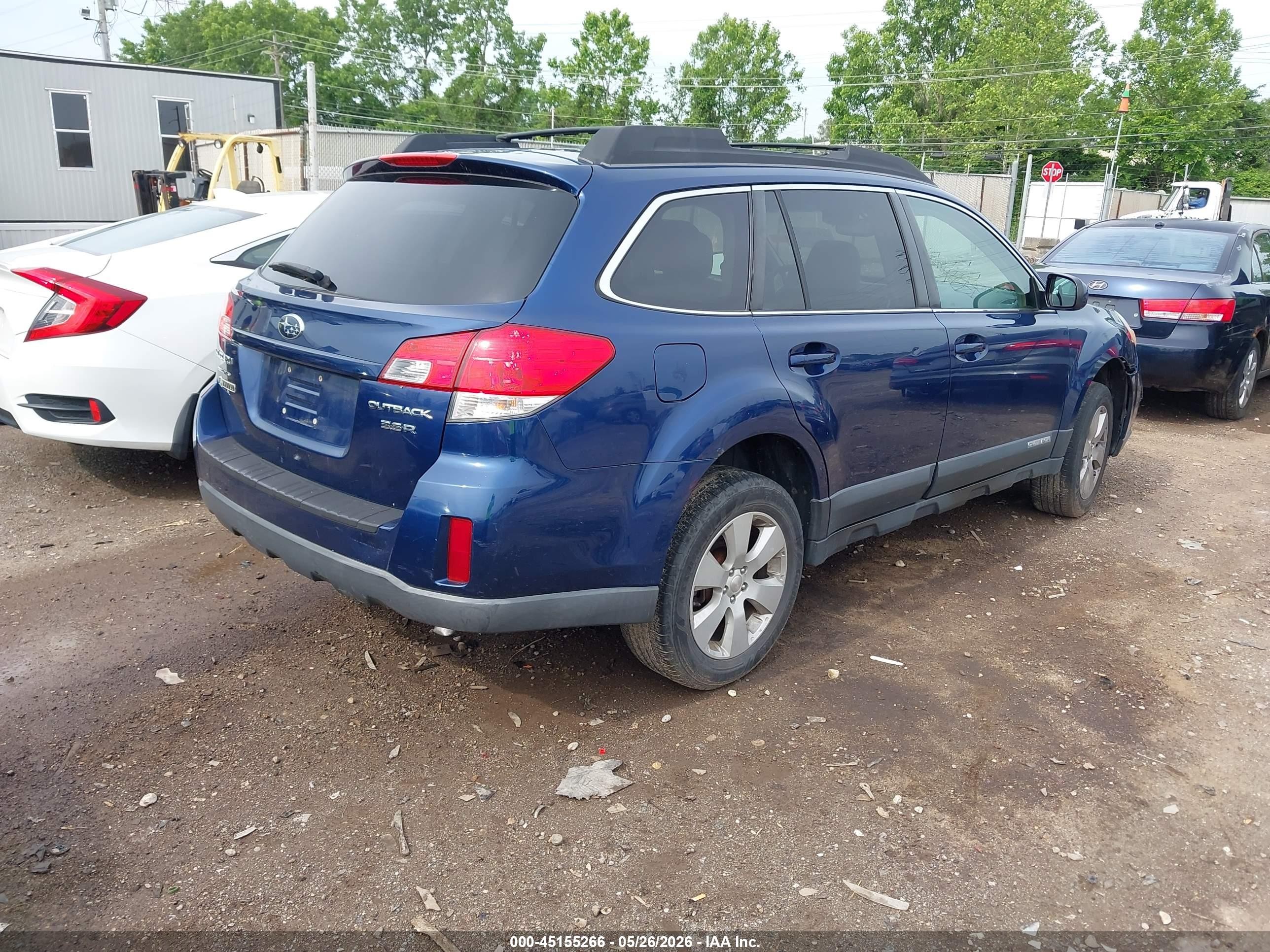 2010 Subaru Outback 3.6r Blue vin: 4S4BREAC8A2329728