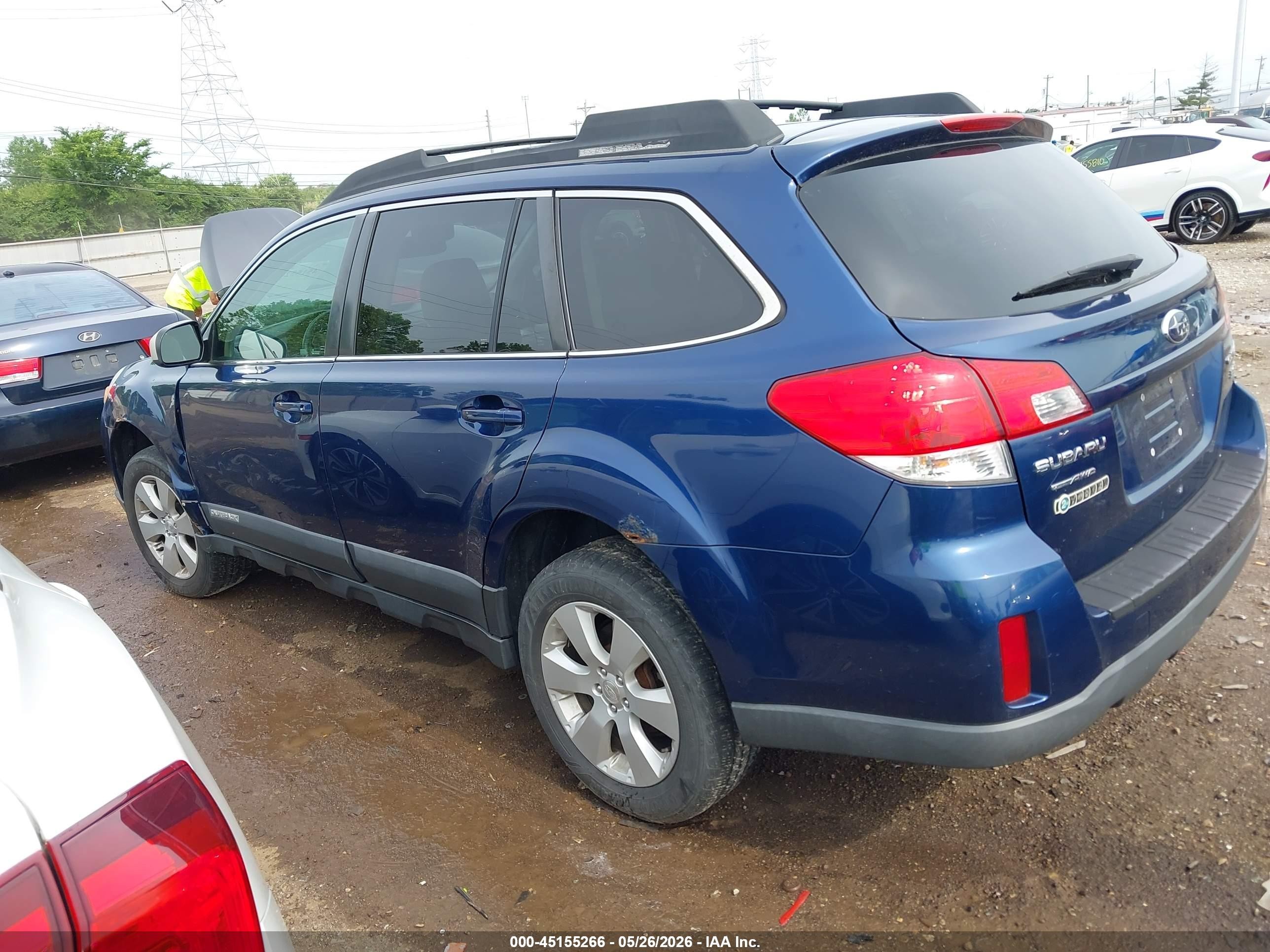 2010 Subaru Outback 3.6r Blue vin: 4S4BREAC8A2329728
